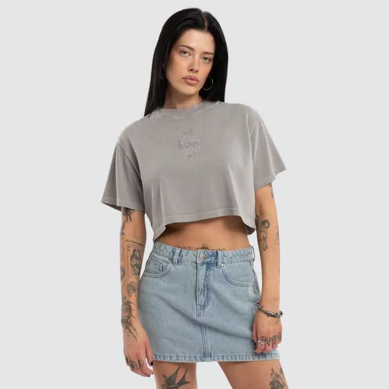 Raven Crop Tee Pigment Alloy sold by Neverland