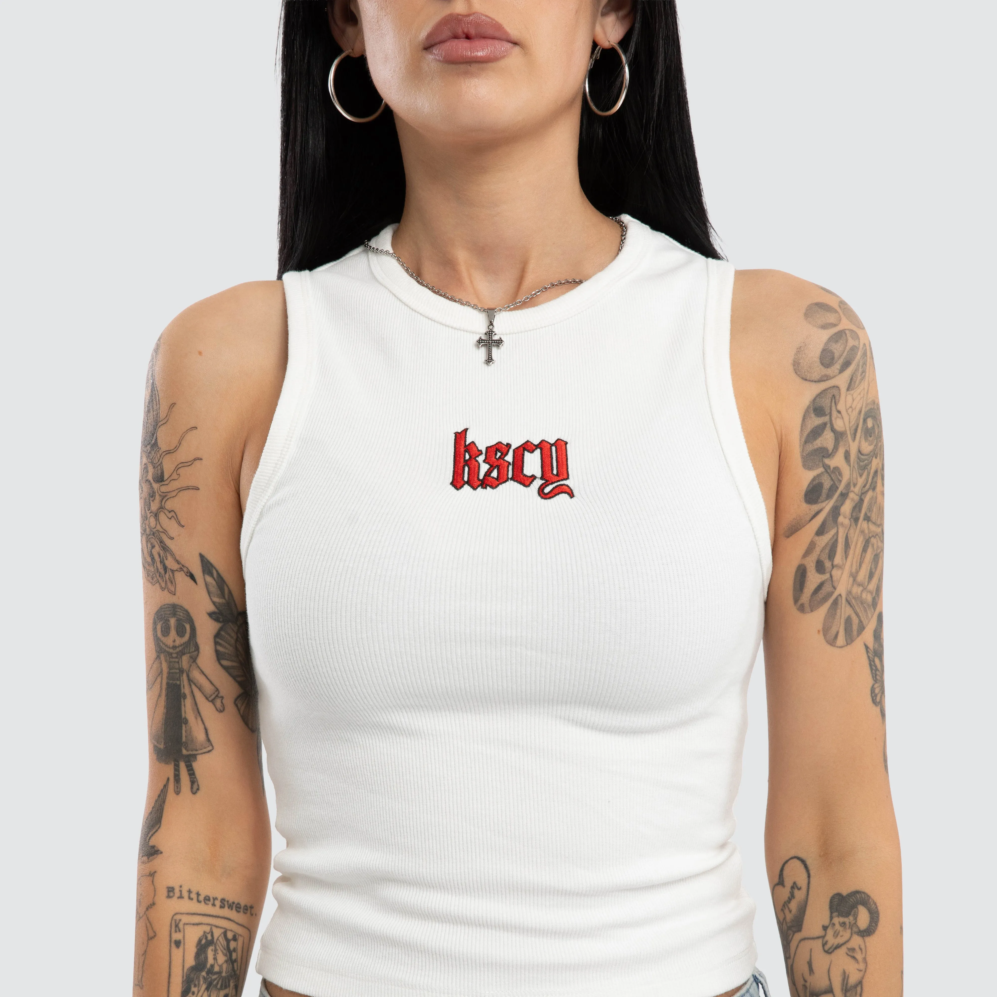 Lenora Rib Tank Natural White sold by Neverland product image thumbnail 4
