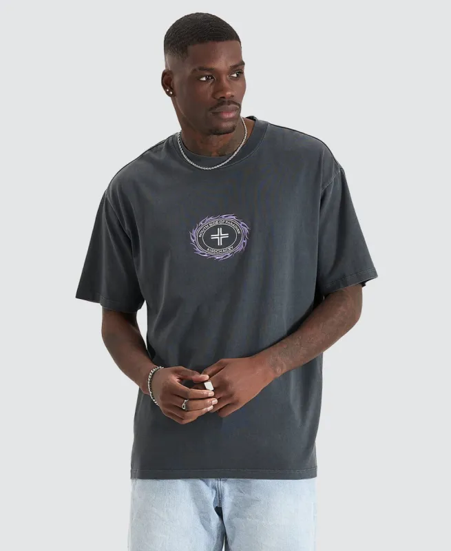 Abyss Box Fit T-Shirt Pigment Asphalt Grey sold by Neverland