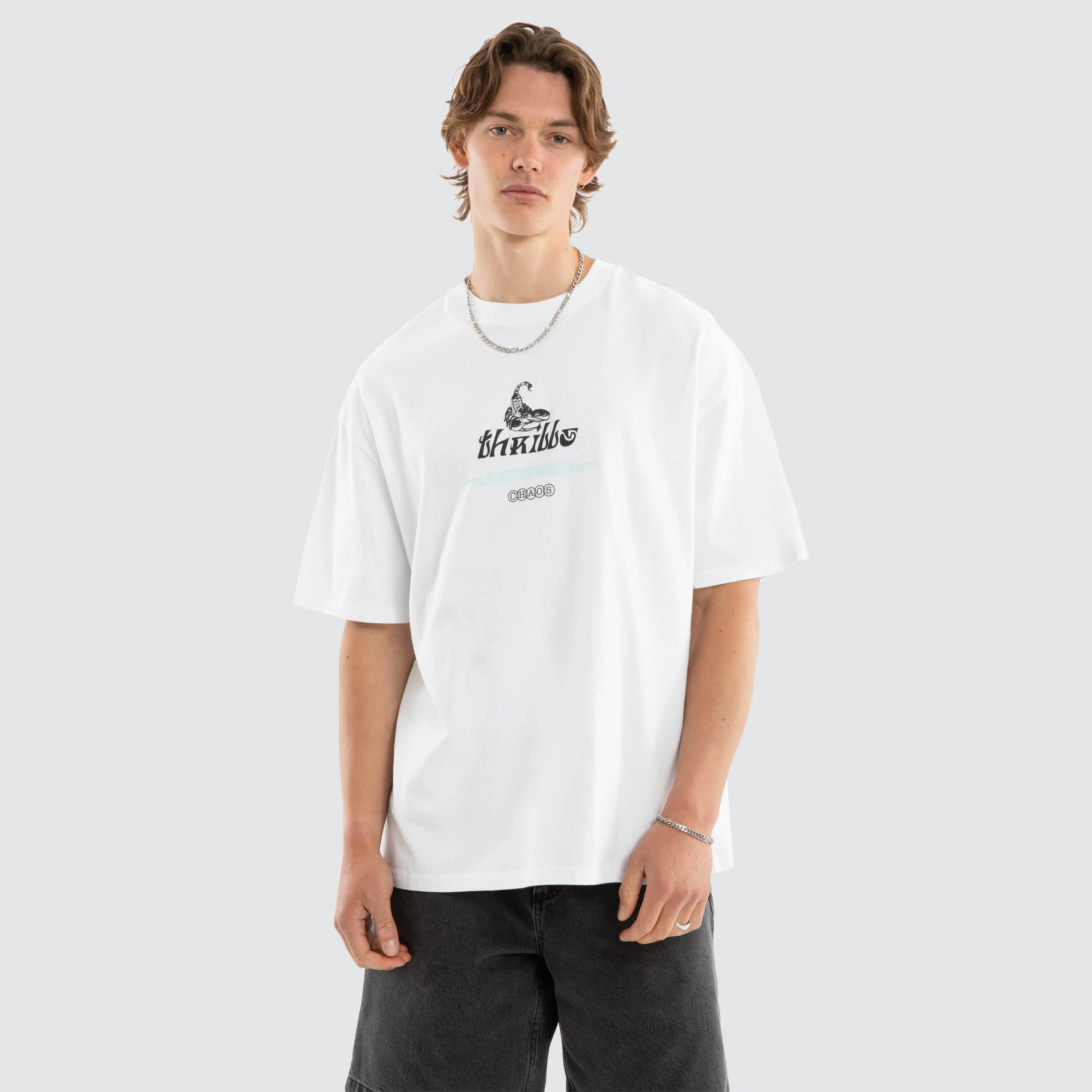 Chaotic State Box Fit Tee White sold by Neverland product image thumbnail 4
