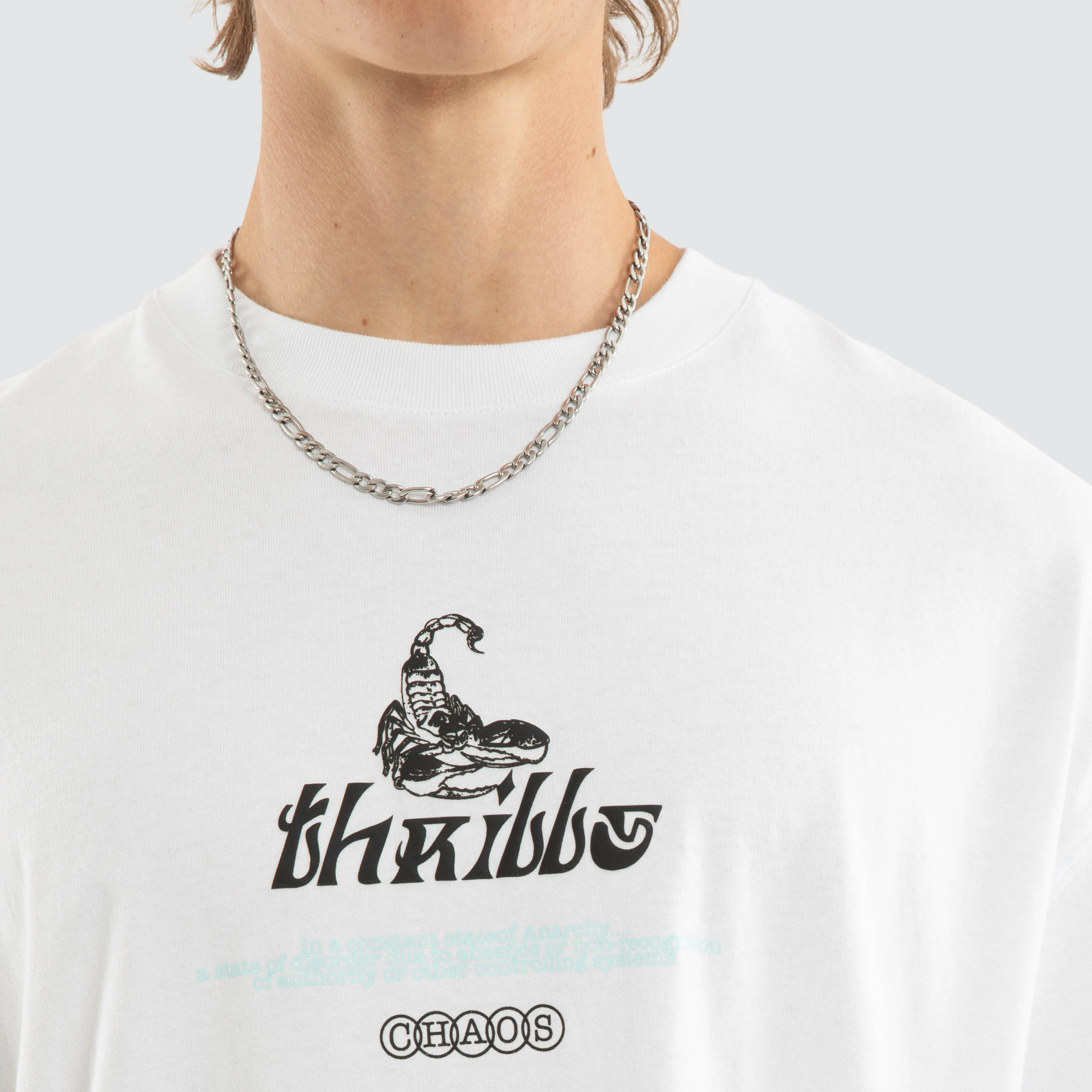 Chaotic State Box Fit Tee White sold by Neverland product image thumbnail 5