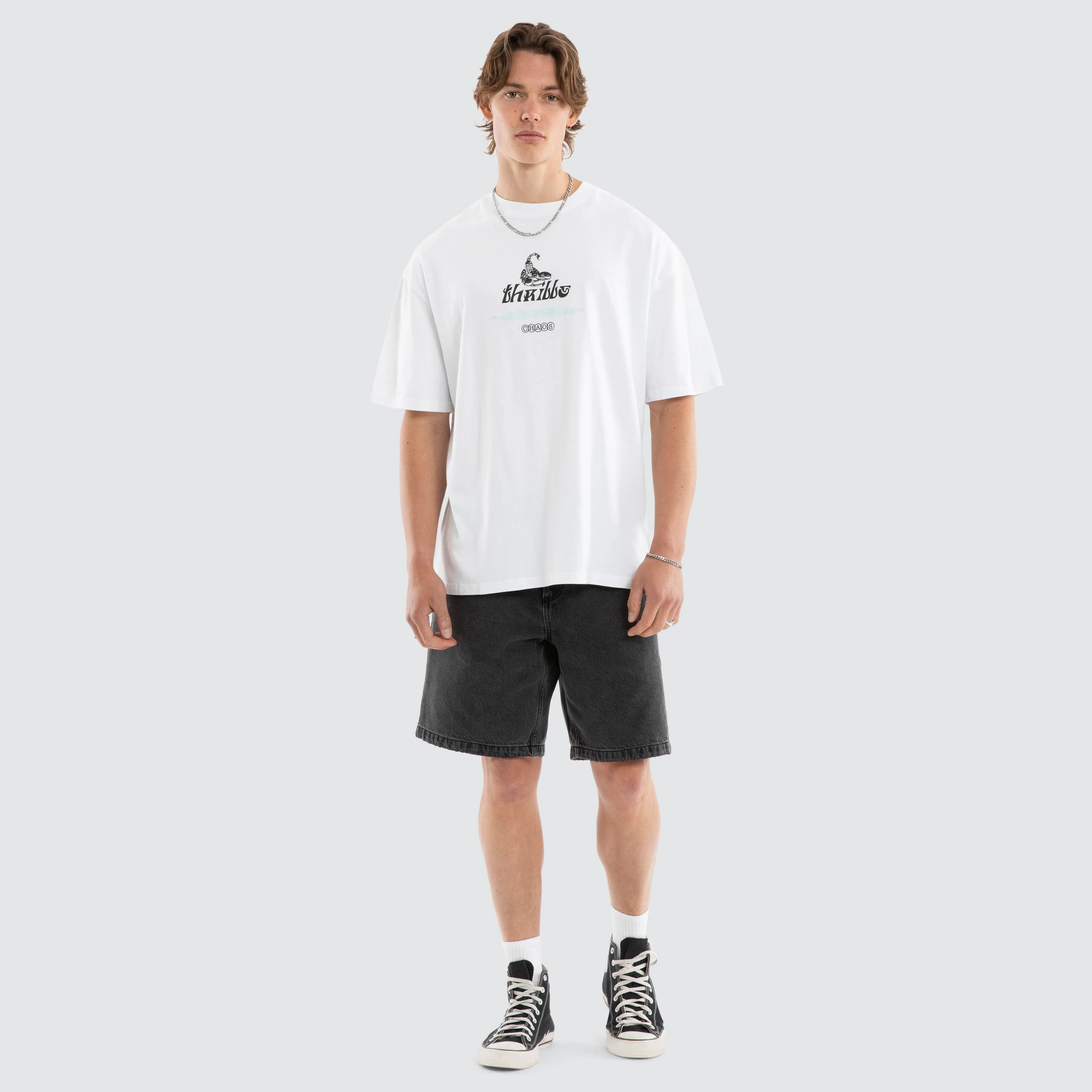 Chaotic State Box Fit Tee White sold by Neverland product image thumbnail 2