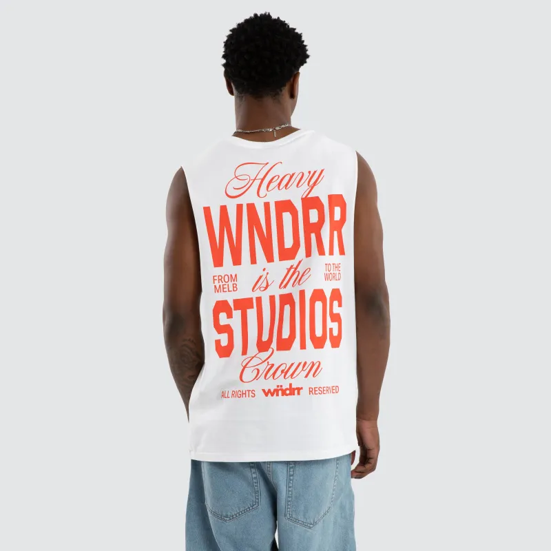 Highborn Muscle Top White made by WNDRR