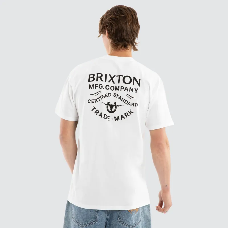 Stacked Short Sleeve Tee White sold by Neverland