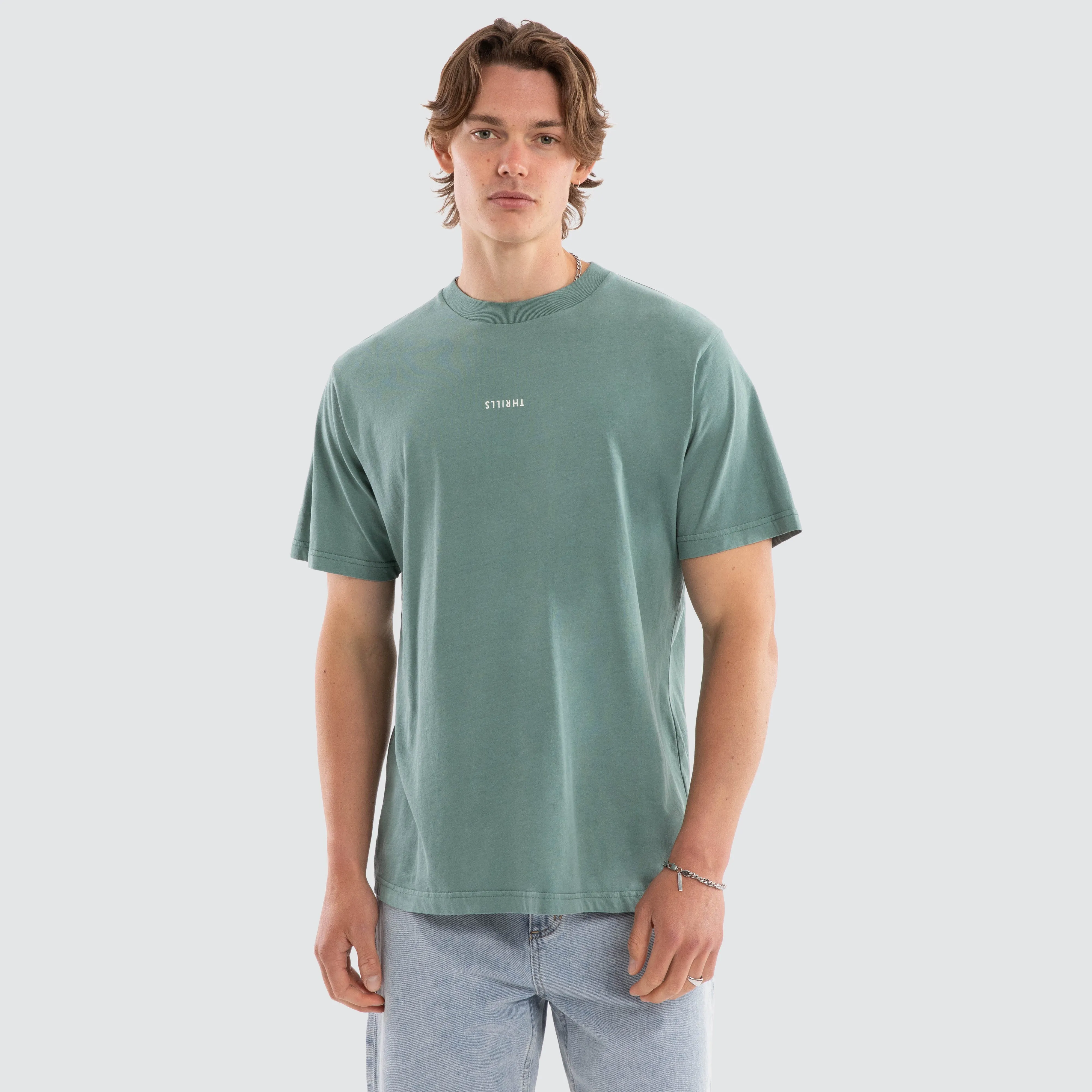 Minimal Thrills Merch Fit Tee Green Coast sold by Neverland