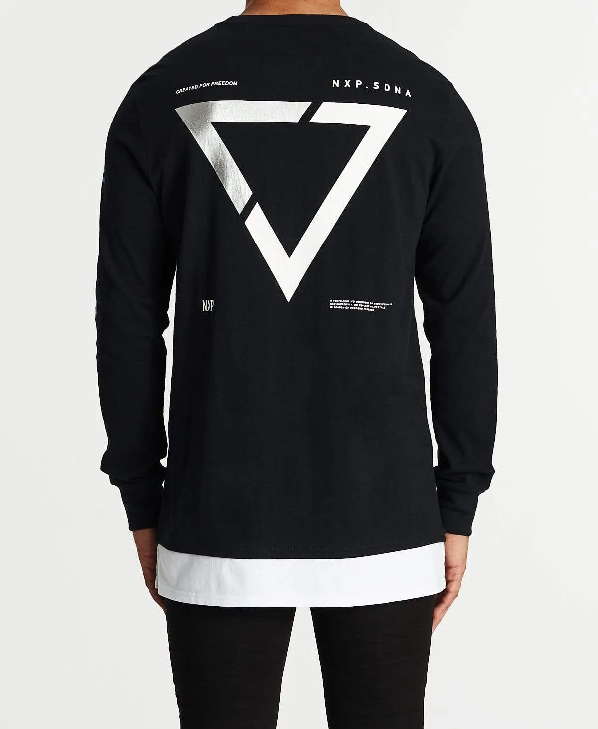 Protected Standard Layered Long Sleeve T-Shirt Jet Black sold by Neverland