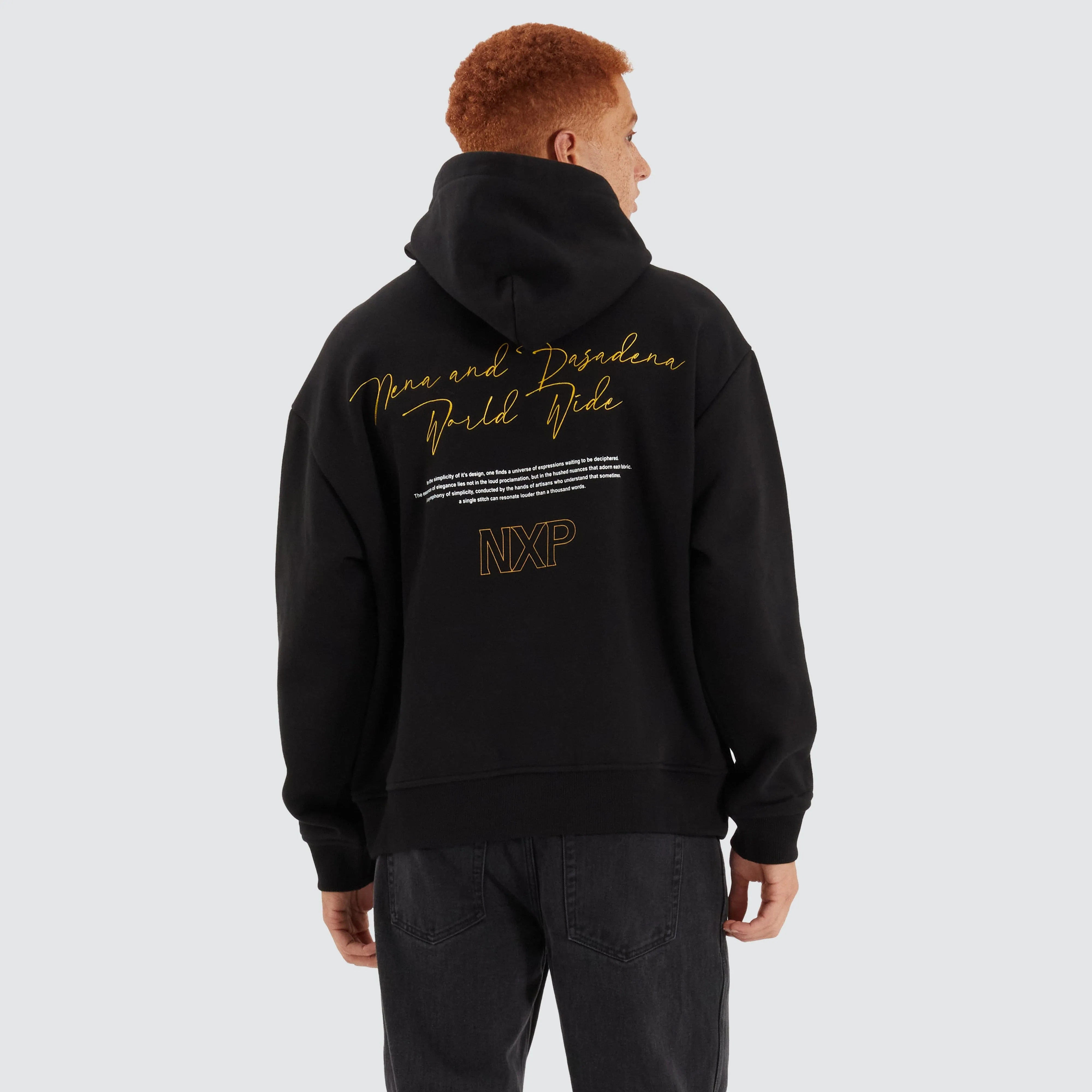 Olympia Box Fit Hoodie Jet Black sold by Neverland product image thumbnail 2