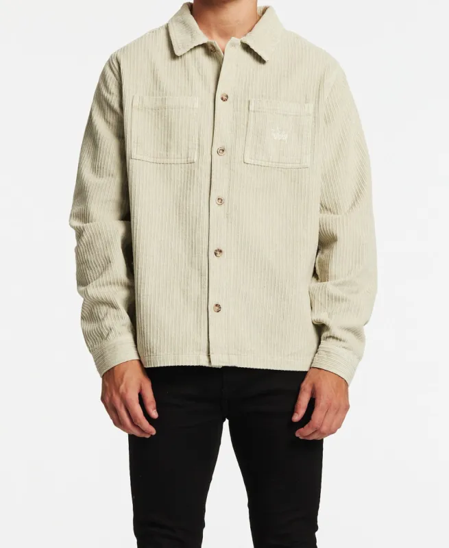 Henry Cord Long Sleeve Shirt White/Sand sold by Neverland