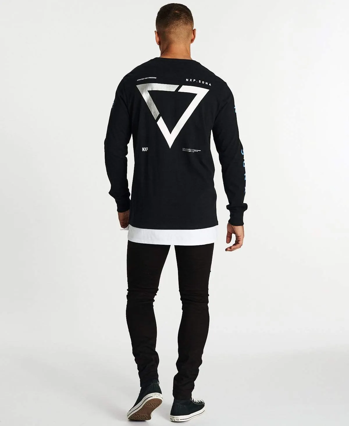 Protected Standard Layered Long Sleeve T-Shirt Jet Black sold by Neverland product image thumbnail 5