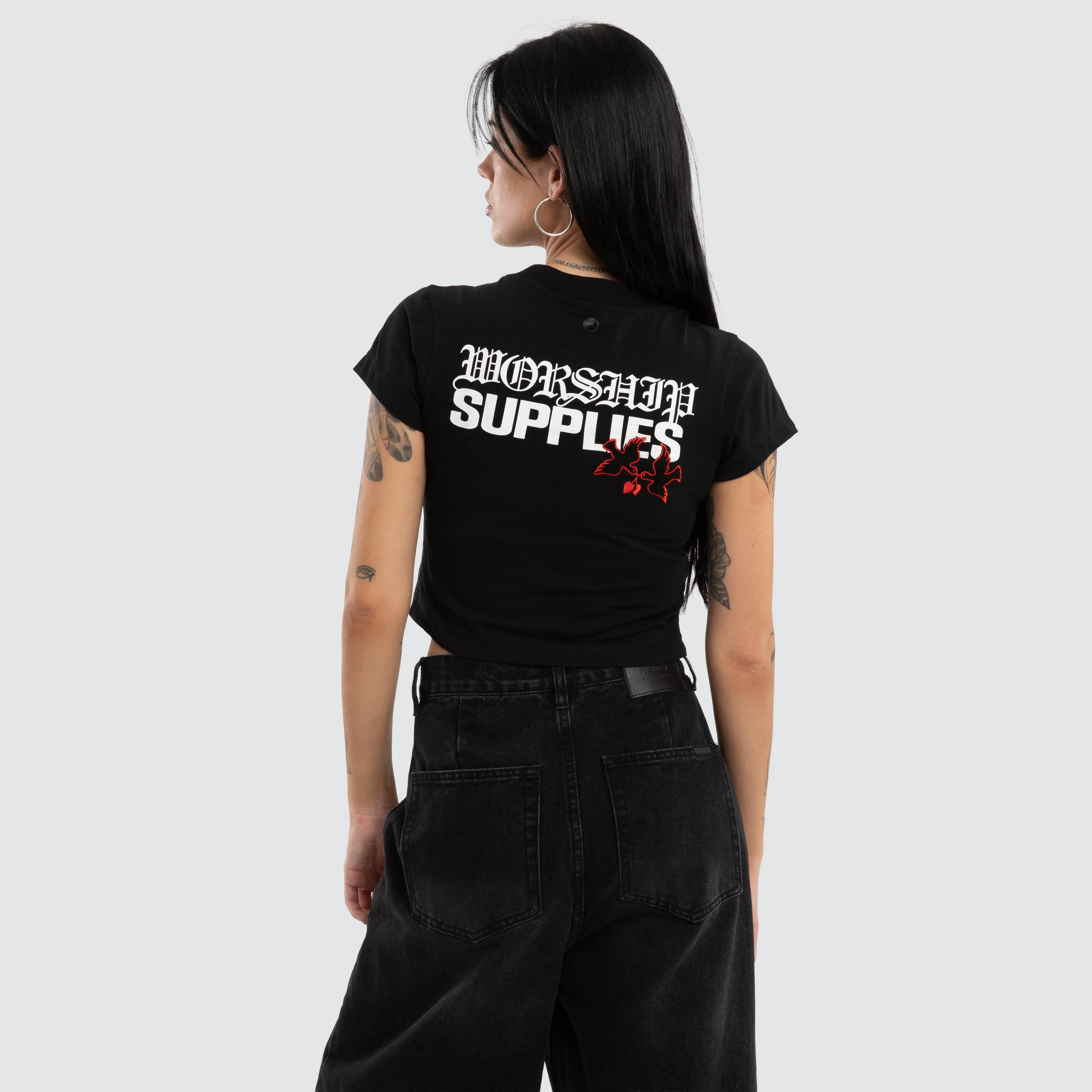 Love Birds Teeny Tee Black sold by Neverland product image thumbnail 5