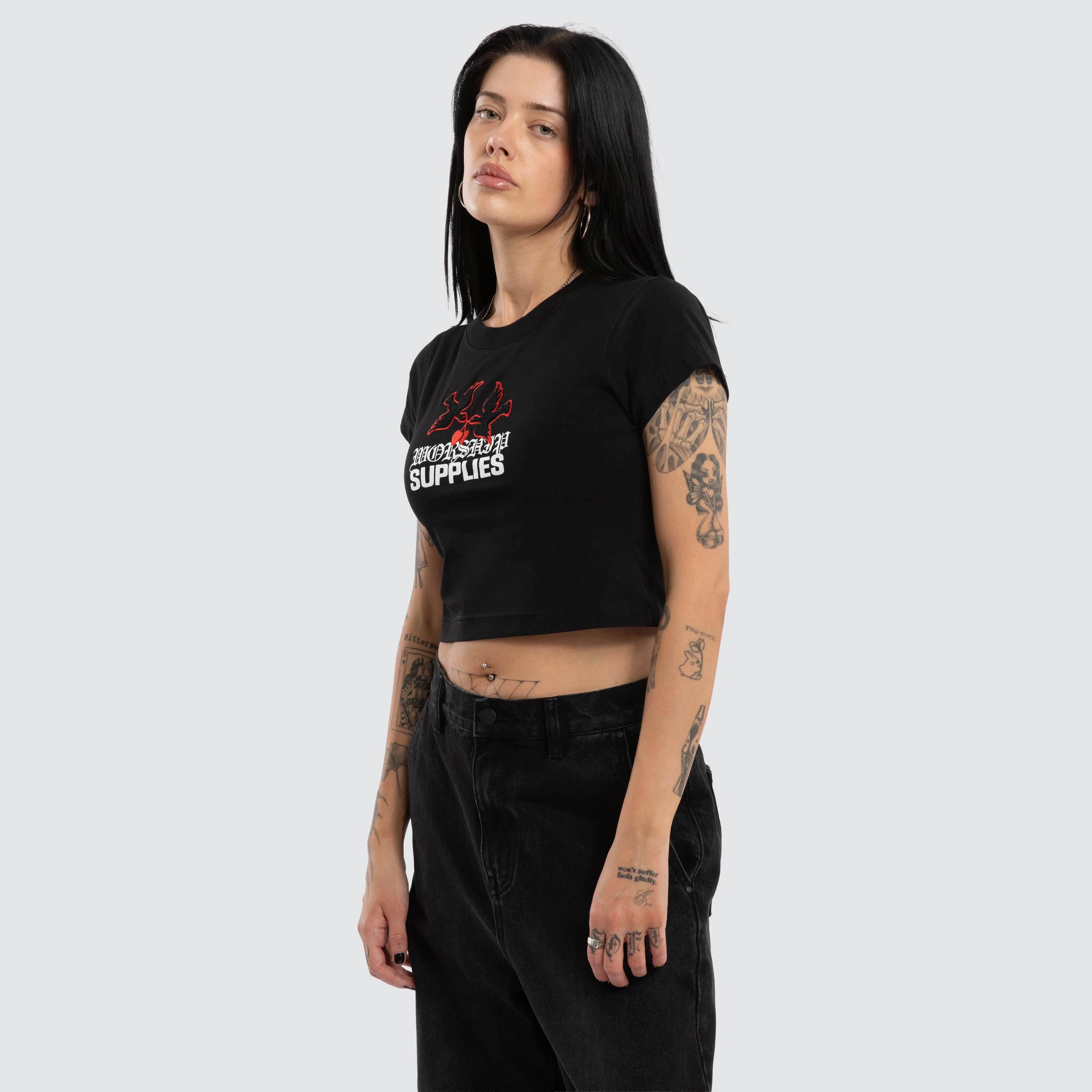 Love Birds Teeny Tee Black sold by Neverland product image thumbnail 2