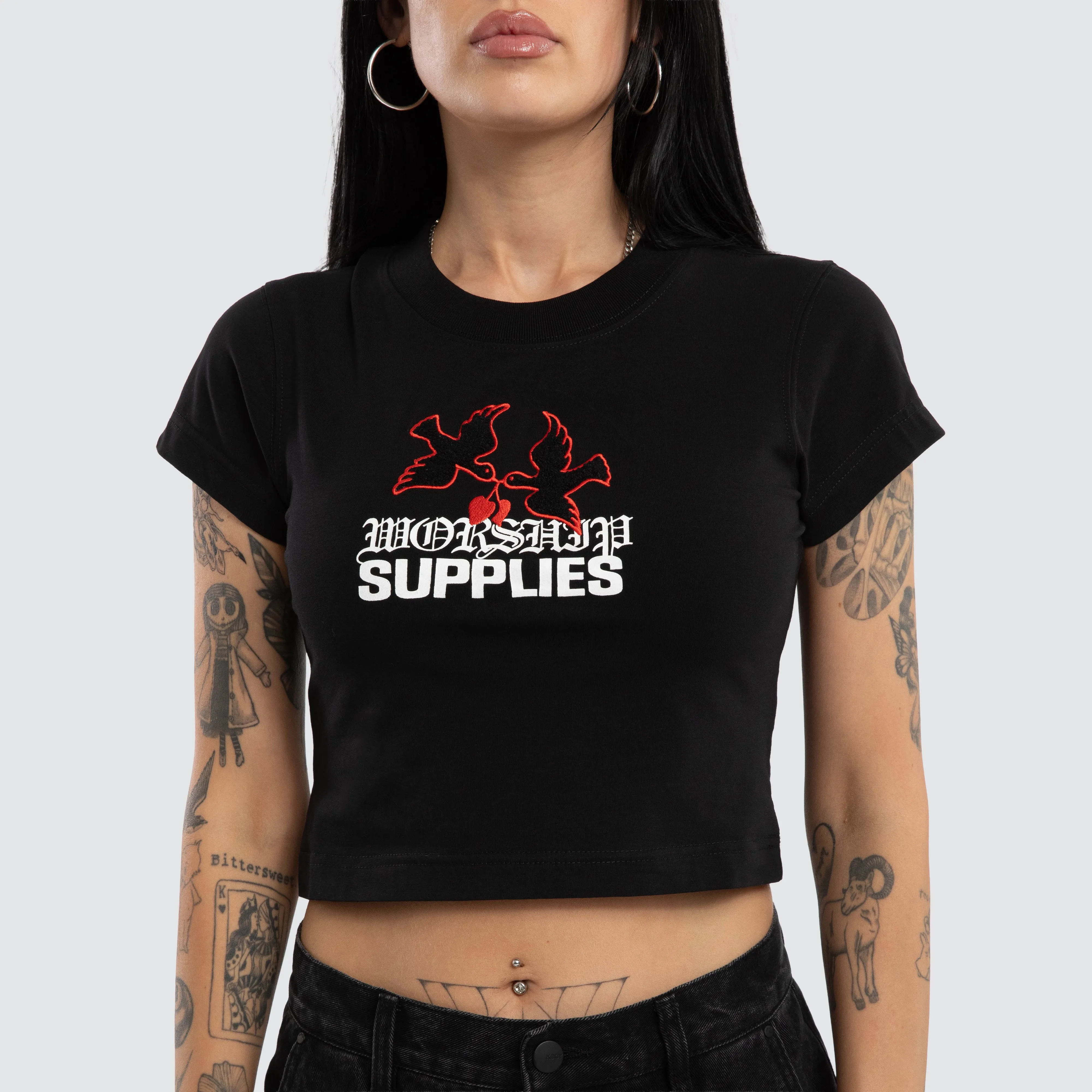 Love Birds Teeny Tee Black sold by Neverland product image thumbnail 3