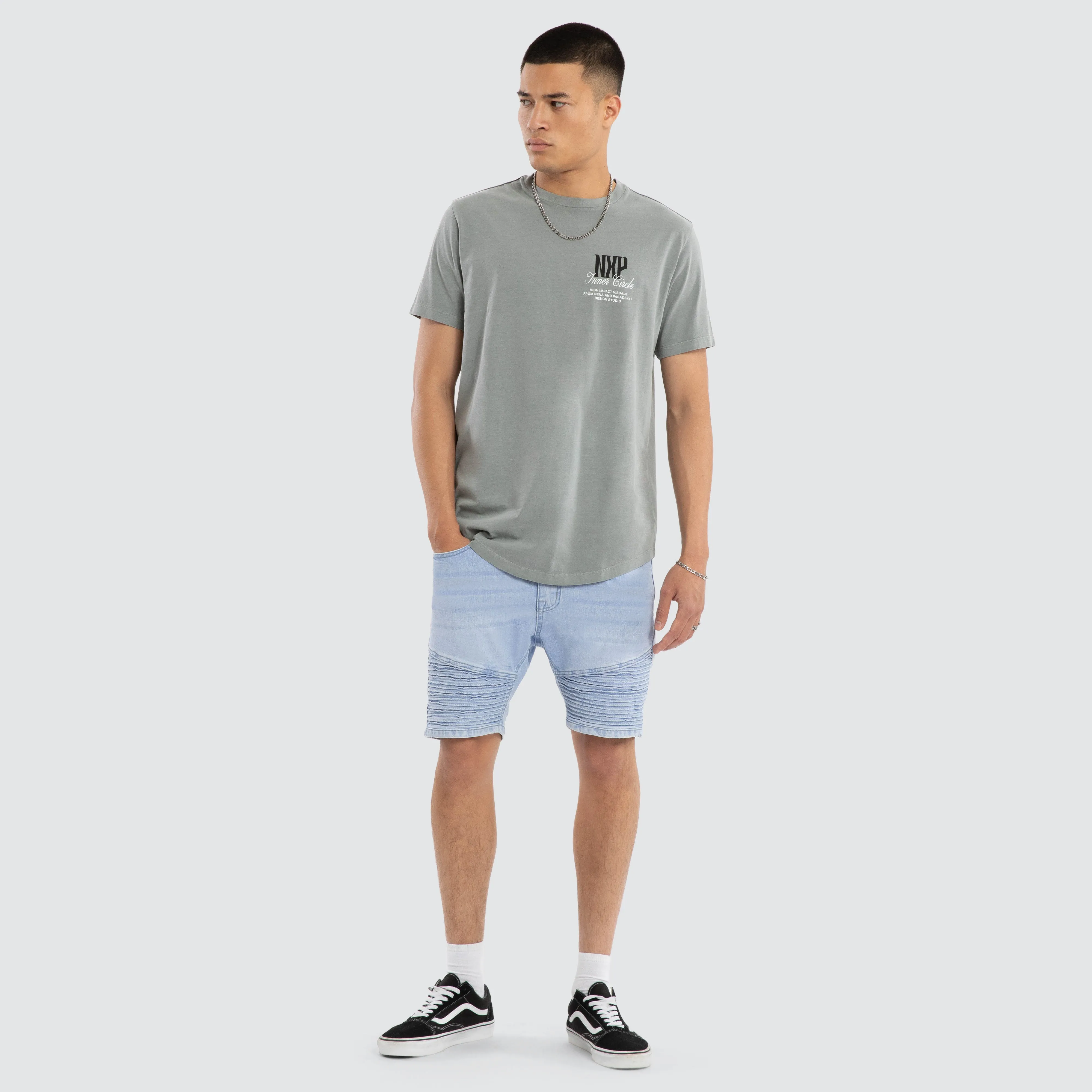 Dynamic Dual Curved Tee Pigment Neutral Grey sold by Neverland product image thumbnail 2