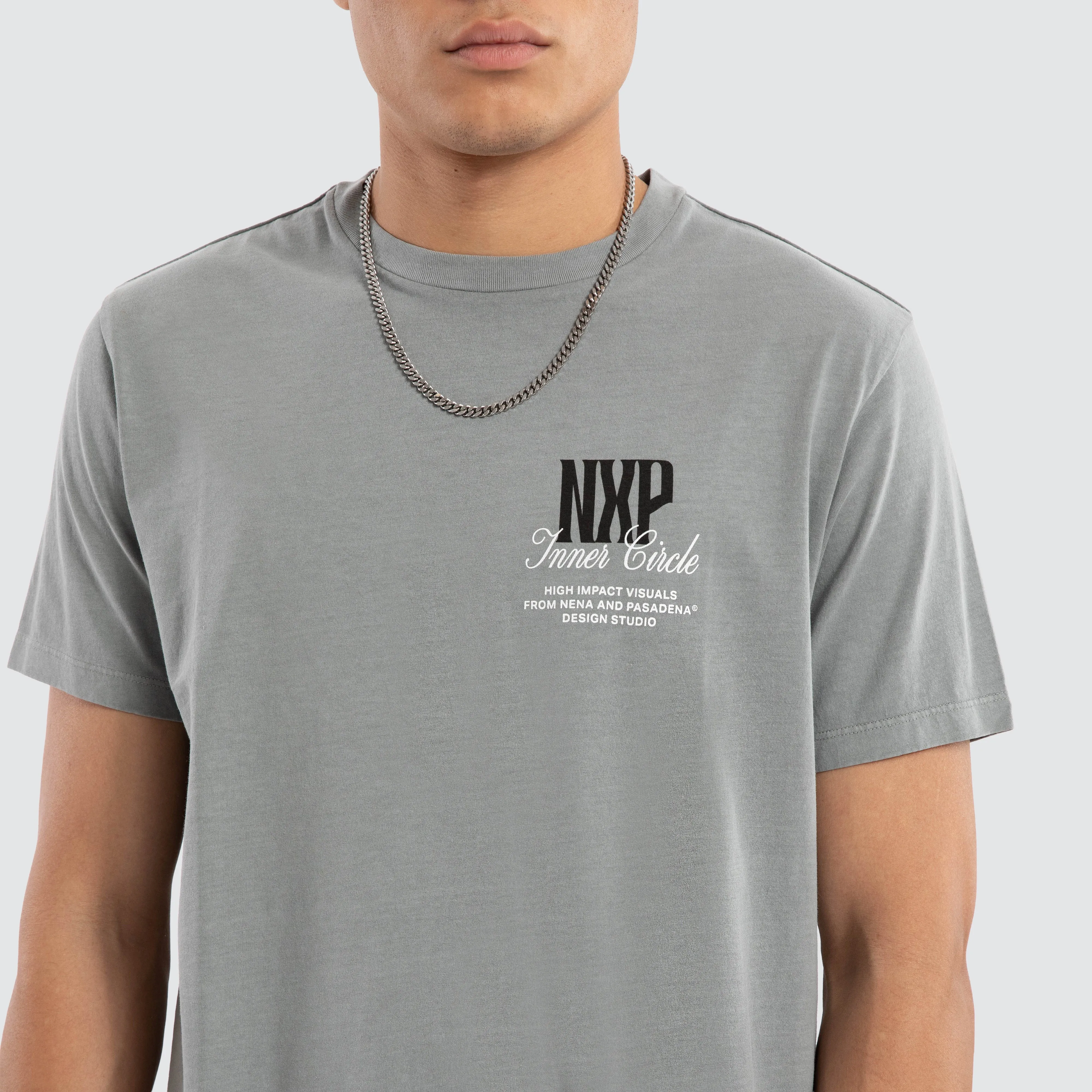 Dynamic Dual Curved Tee Pigment Neutral Grey sold by Neverland product image thumbnail 4