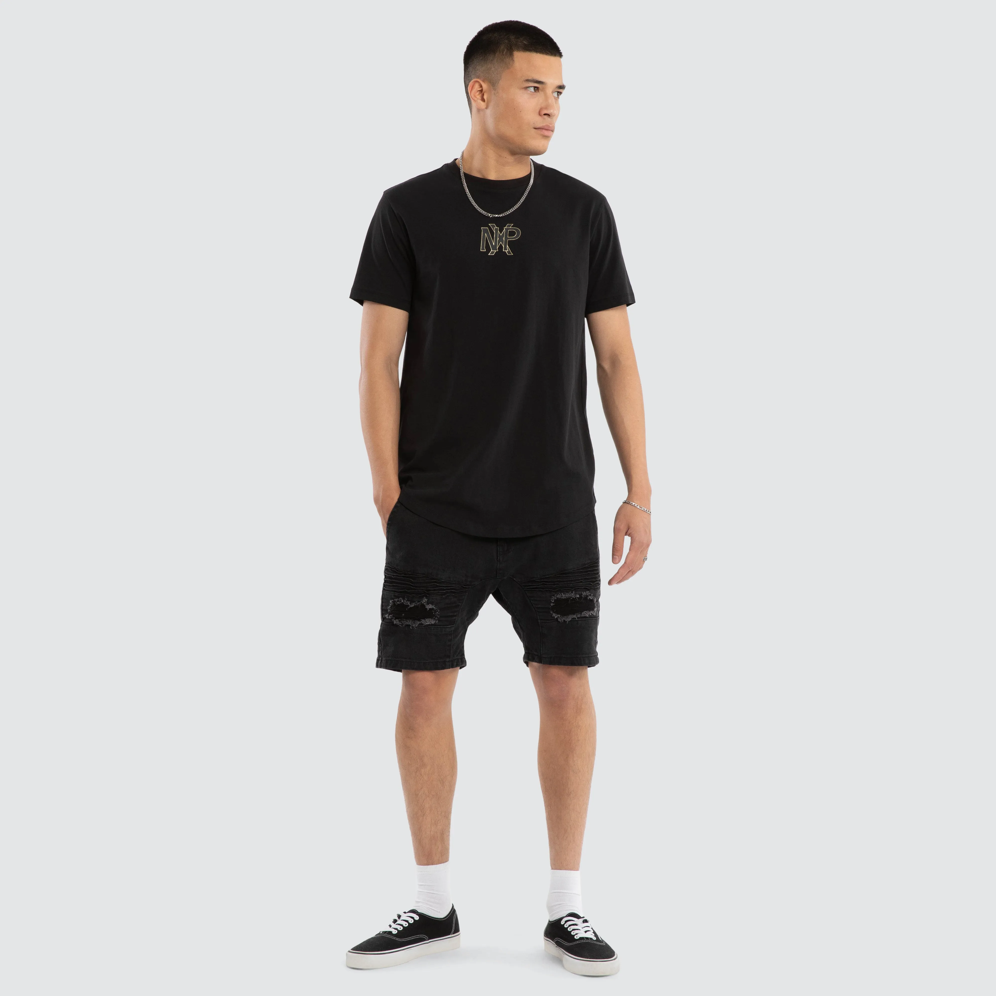 Ensemble Dual Curved Tee Jet Black sold by Neverland product image thumbnail 5