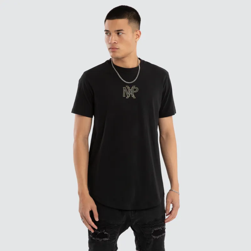 Ensemble Dual Curved Tee Jet Black sold by Neverland