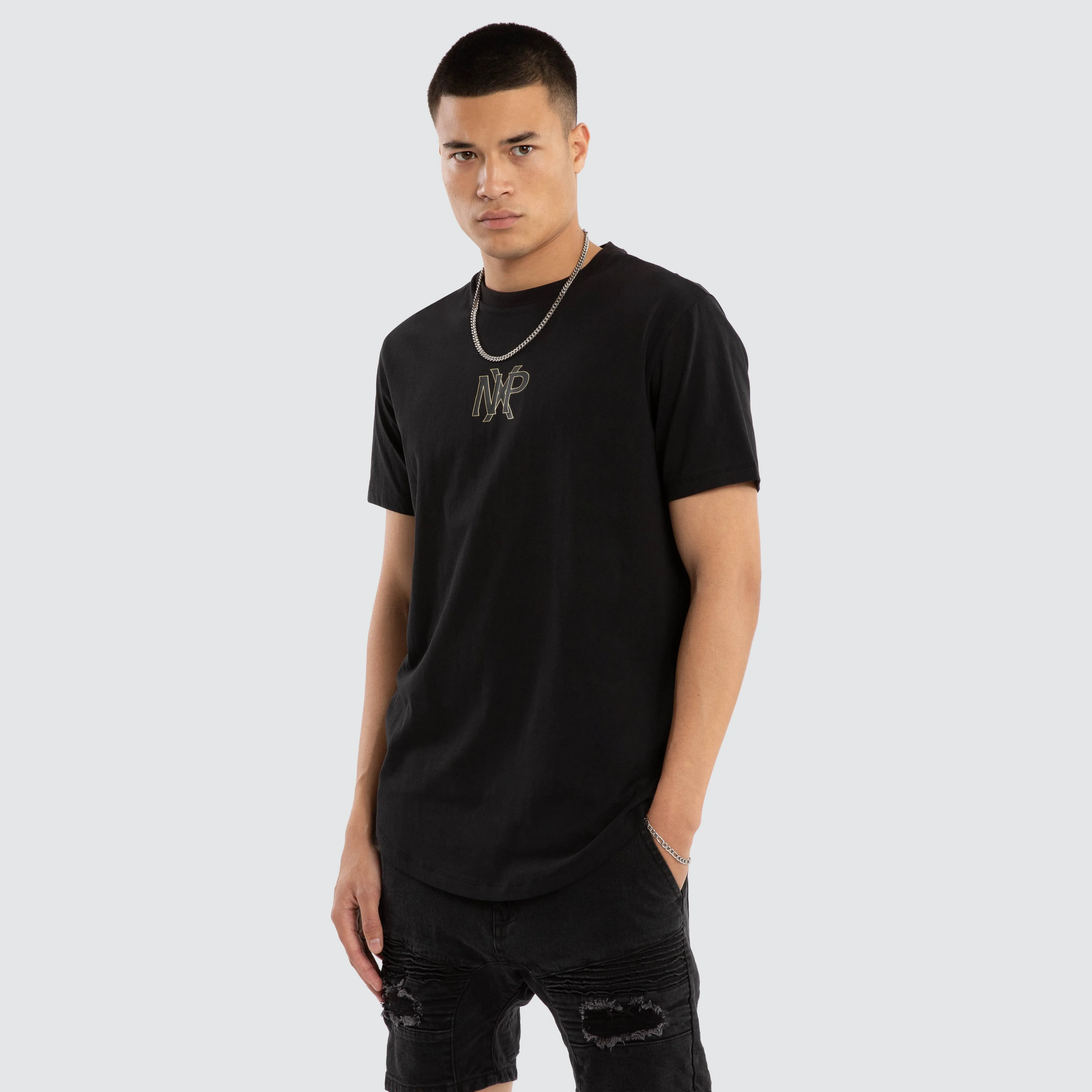 Ensemble Dual Curved Tee Jet Black sold by Neverland product image thumbnail 3
