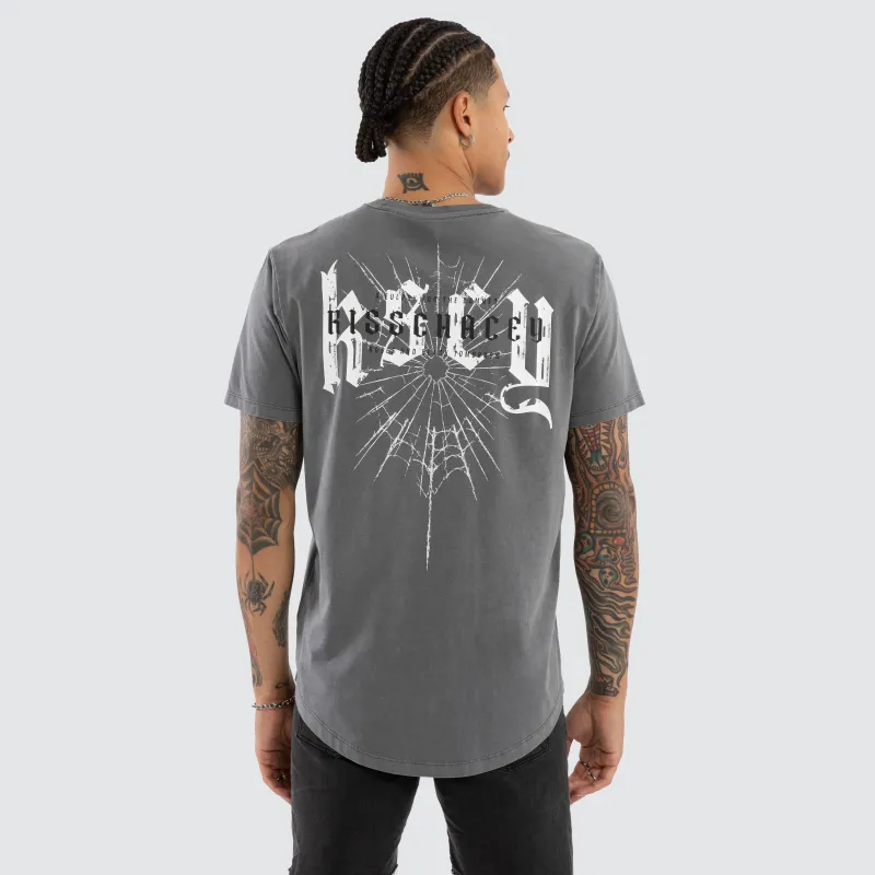 Winged Dual Curved Tee Pigment Smoked Pearl made by Neverland