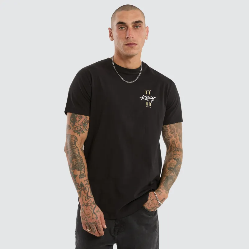 Stride Dual Curved Tee Jet Black made by Neverland