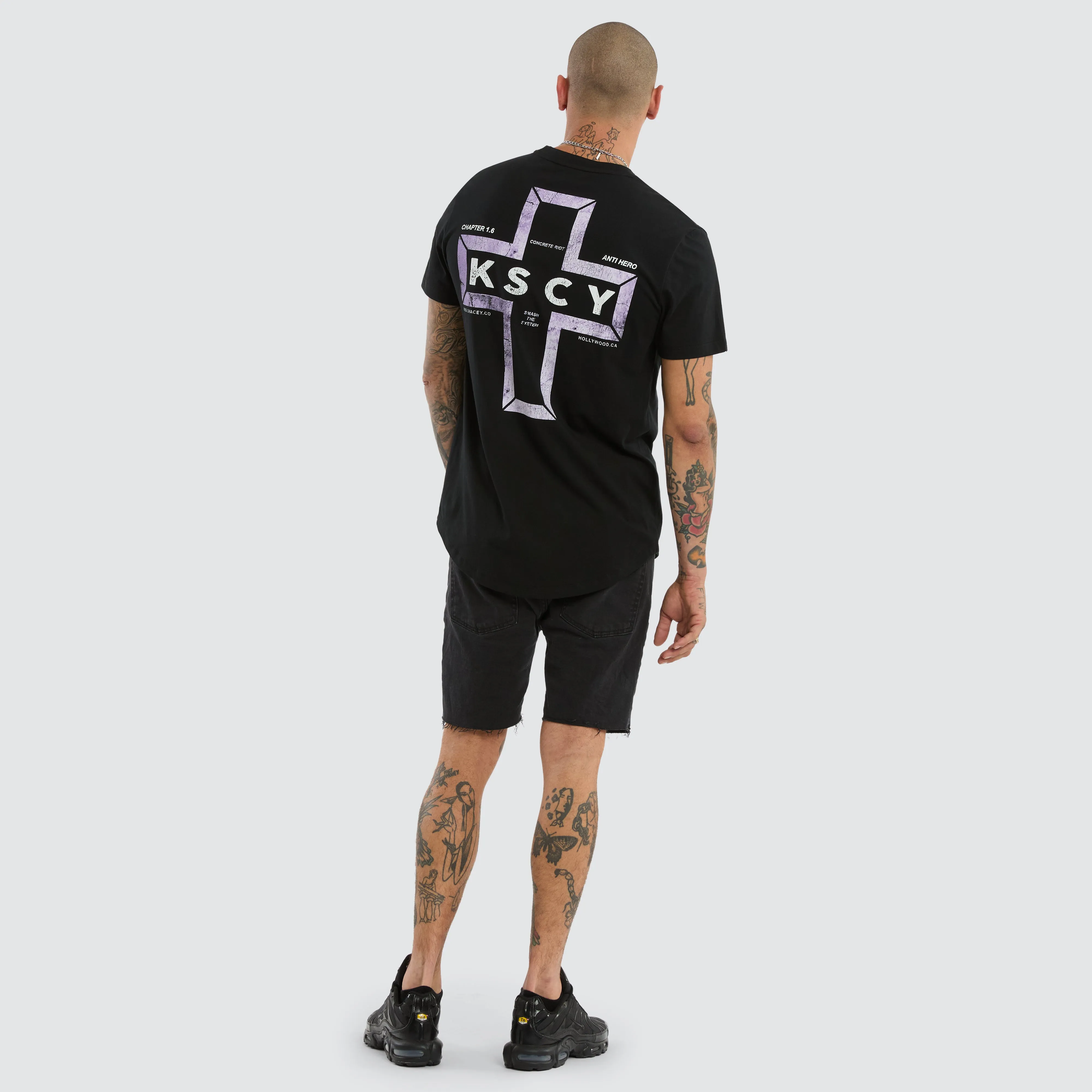 Dominus Dual Curved Tee Jet Black sold by Neverland product image thumbnail 5