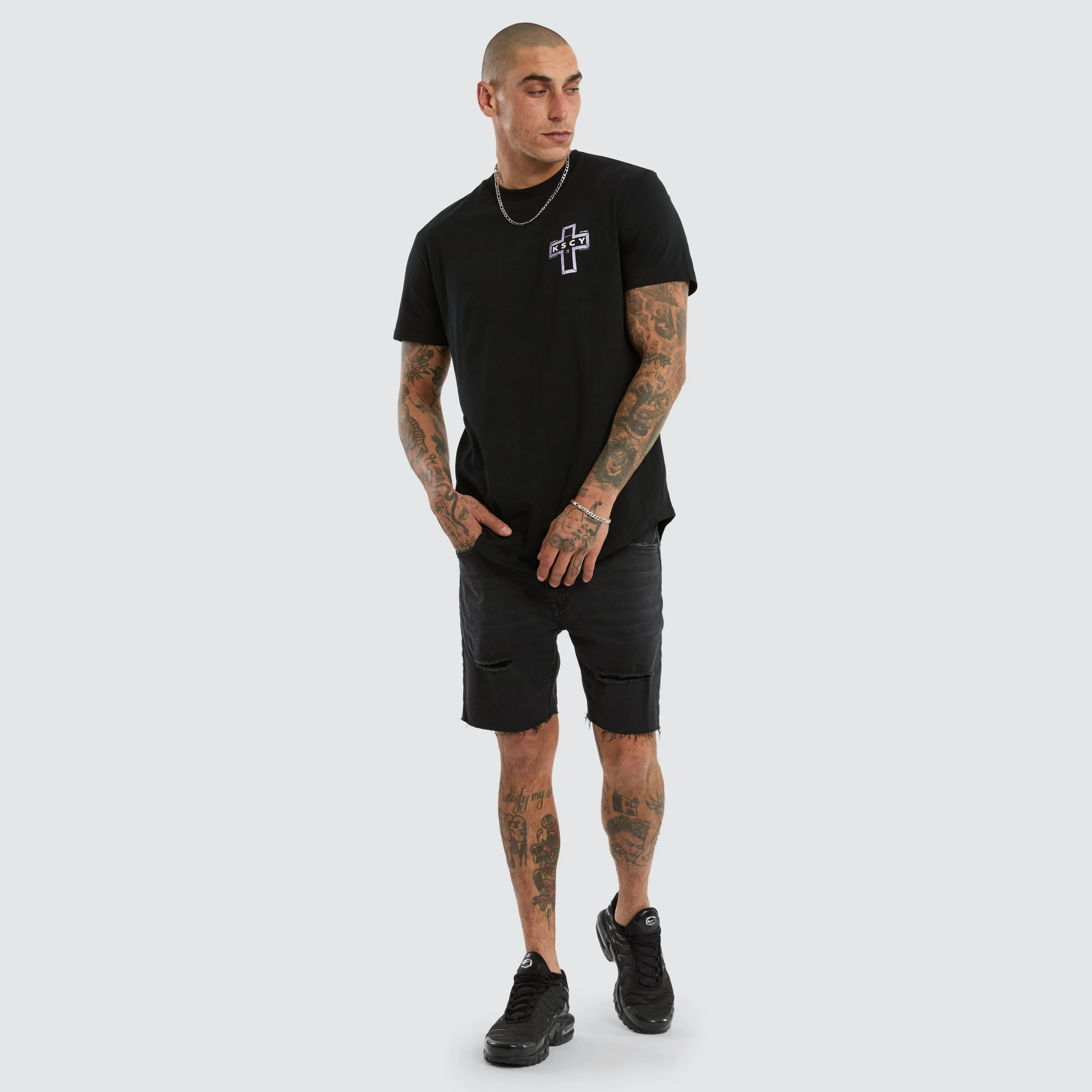 Dominus Dual Curved Tee Jet Black sold by Neverland product image thumbnail 2