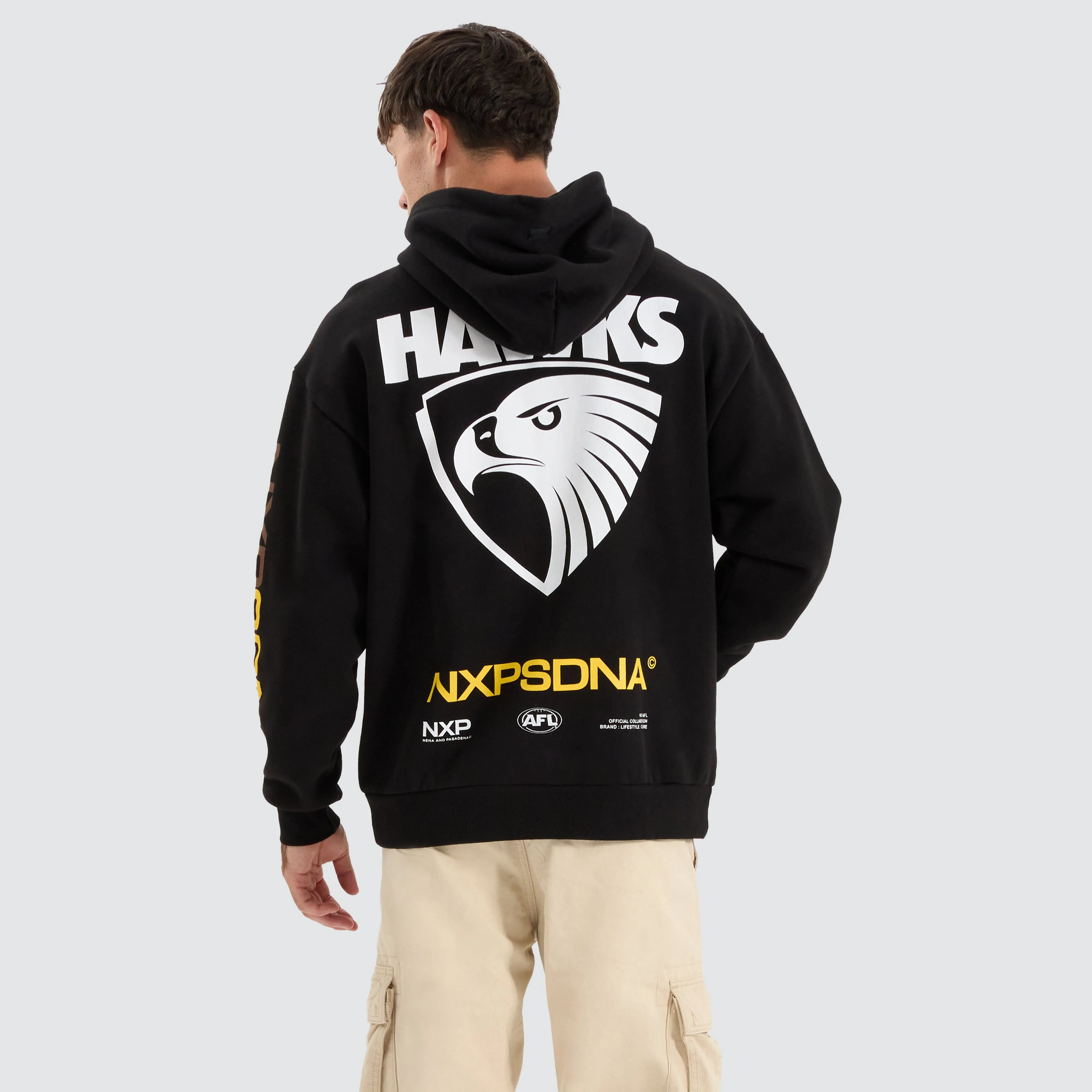 Hawthorn Hawks AFL Relaxed Hoodie Jet Black sold by Neverland