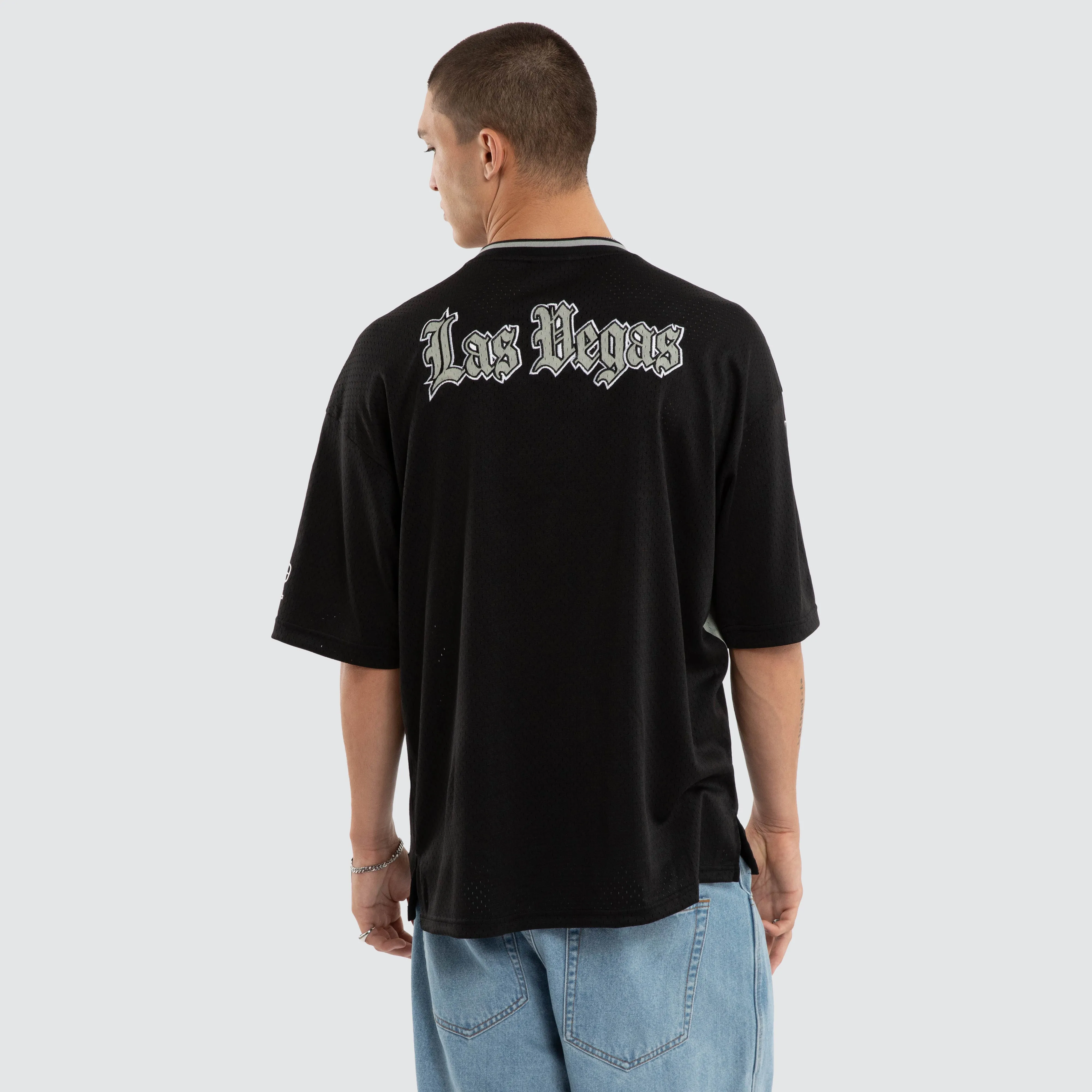 Las Vegas Raiders NFL Goal Mesh Tee Jet Black sold by Neverland product image thumbnail 2