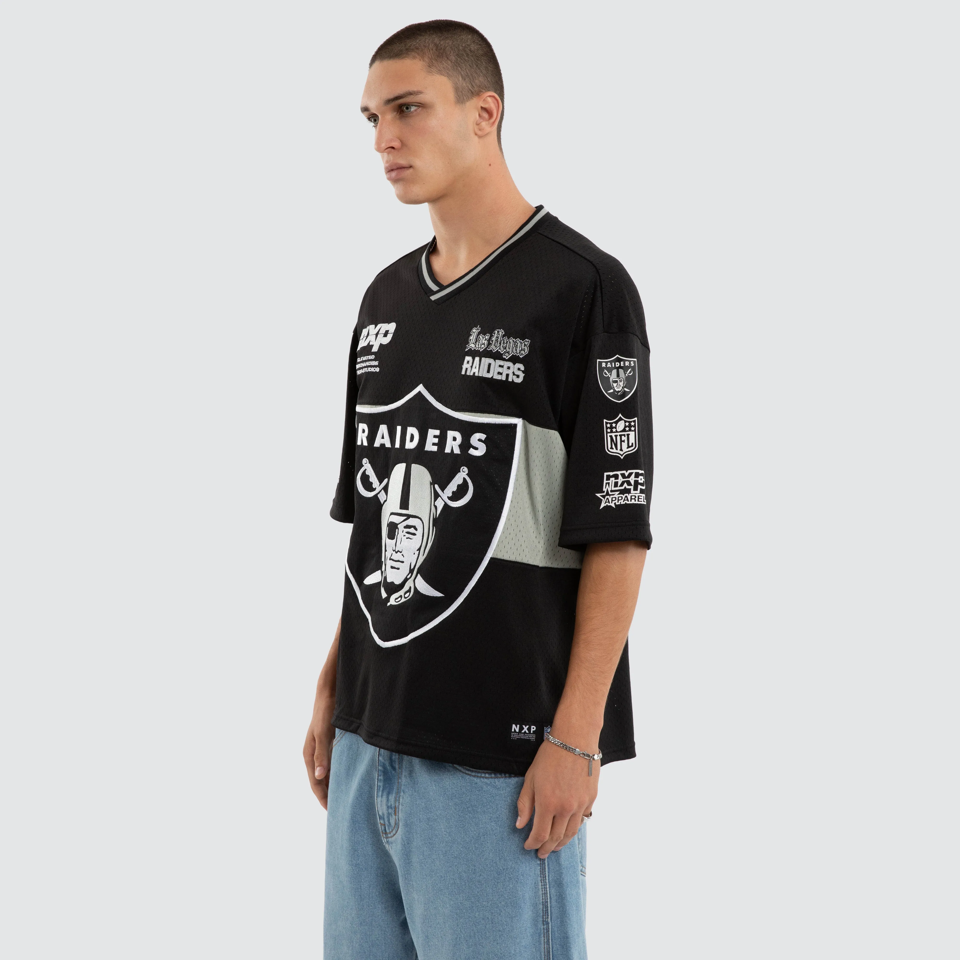 Las Vegas Raiders NFL Goal Mesh Tee Jet Black sold by Neverland product image thumbnail 5