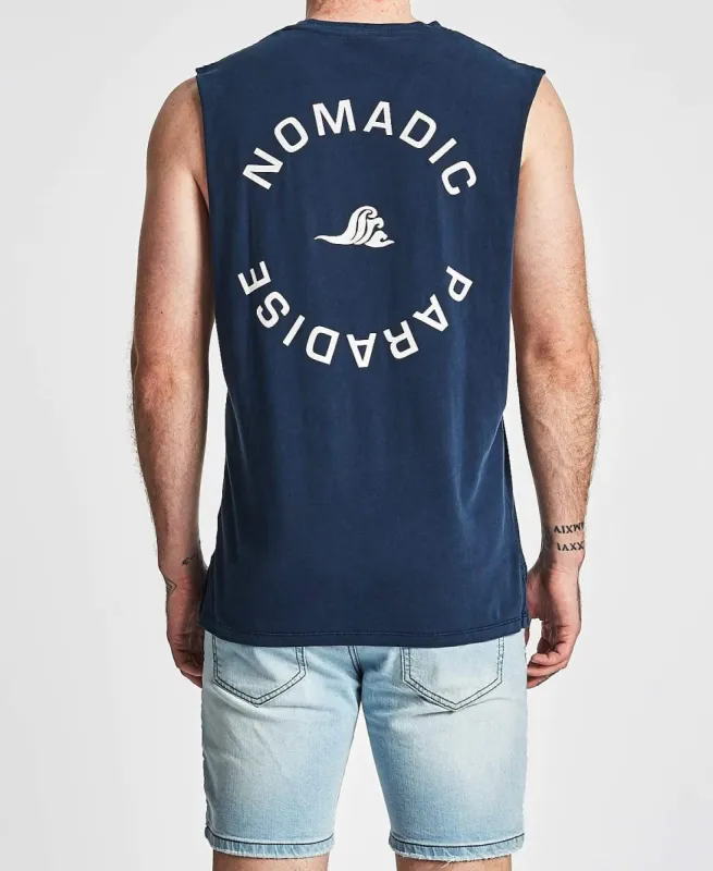Pipeline Muscle Tee Pigment Navy sold by Neverland