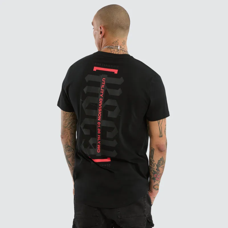 Apparition Dual Curved Tee Jet Black made by Neverland
