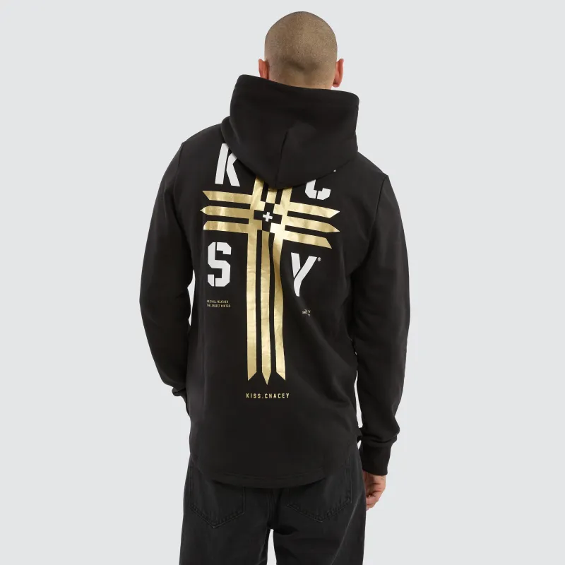 Guardian Dual Curved Hoodie Jet Black made by Neverland