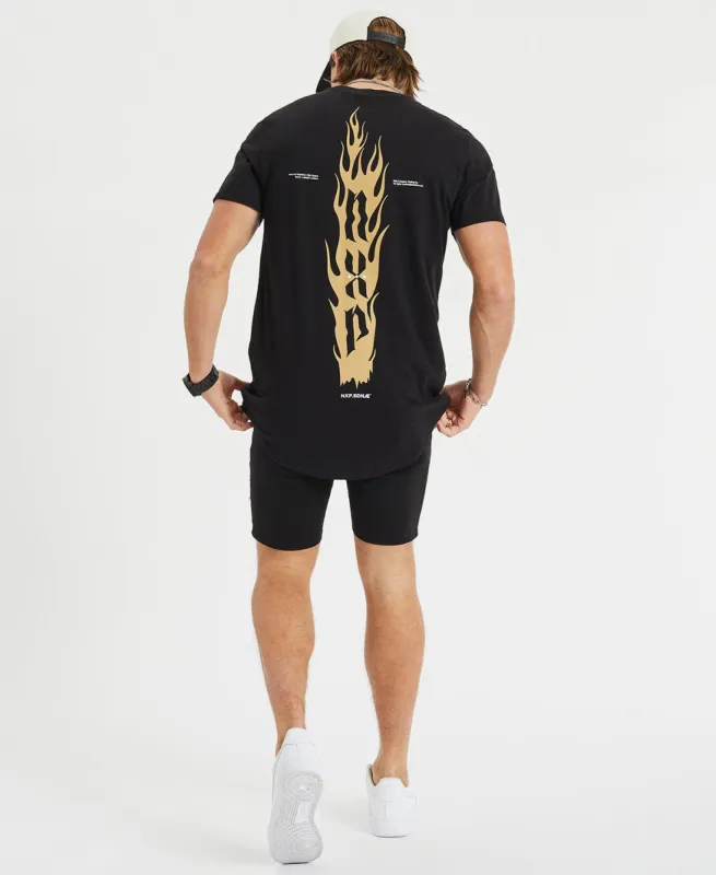 Inferno Cape Back T-Shirt Jet Black sold by Neverland