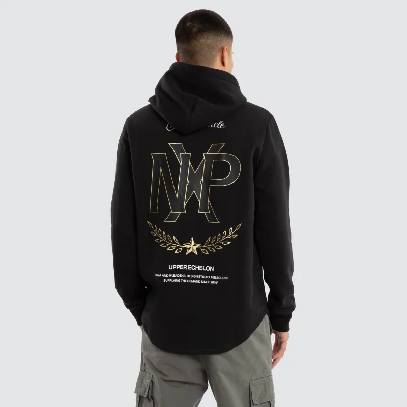Ensemble Dual Curved Hoodie Jet Black sold by Neverland