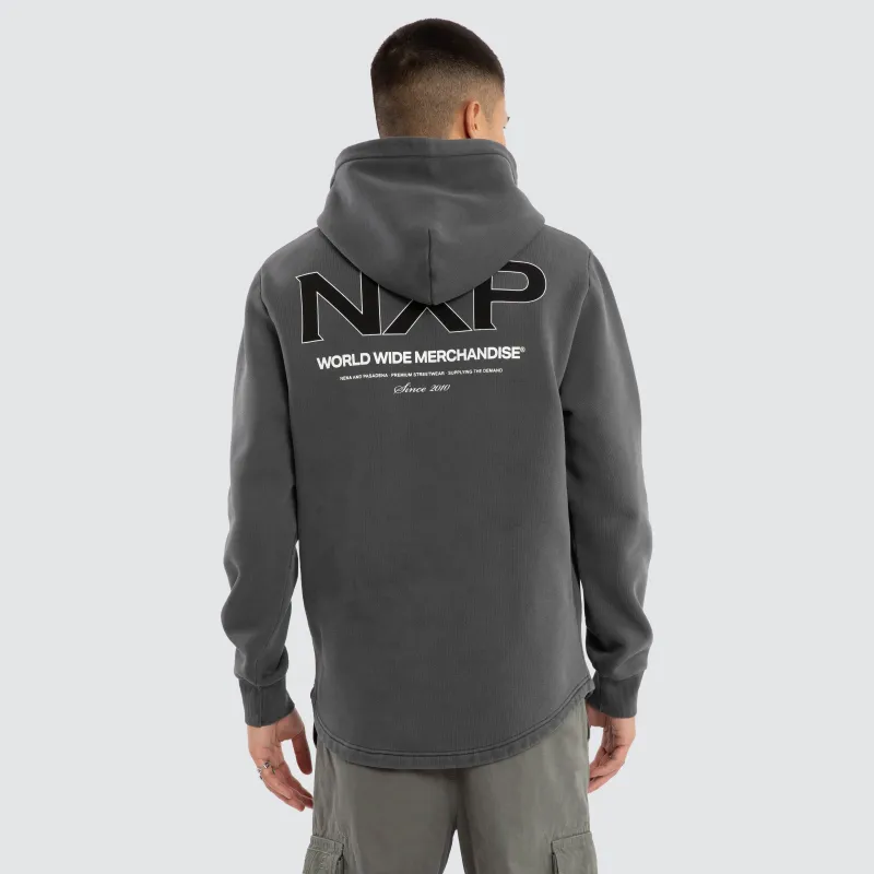 Peak Dual Curved Hoodie Pigment Charcoal sold by Neverland
