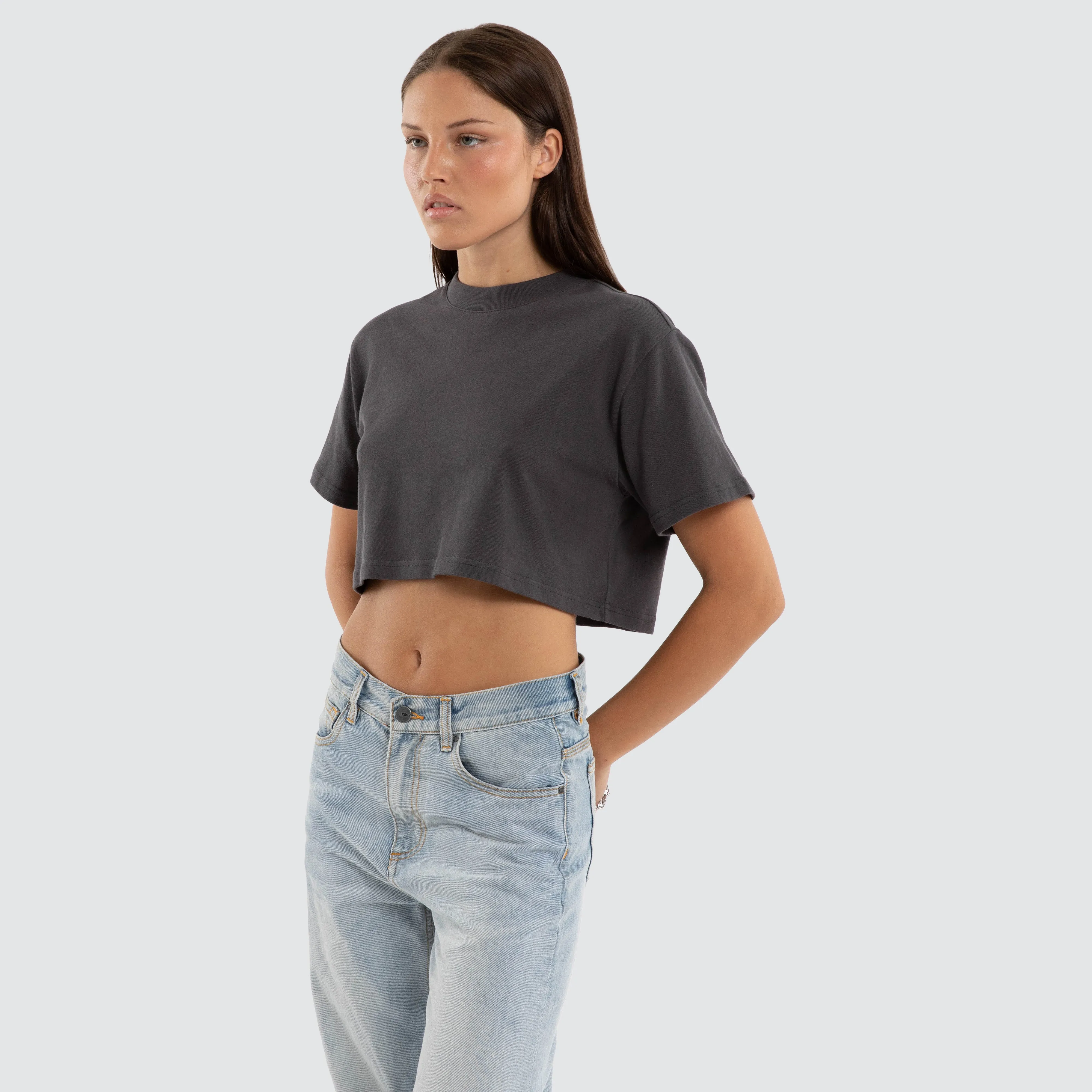 Vail Crop Tee Asphalt sold by Neverland product image thumbnail 3