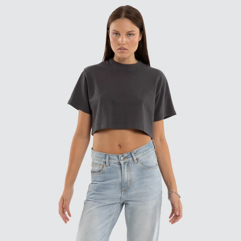 Vail Crop Tee Asphalt sold by Neverland