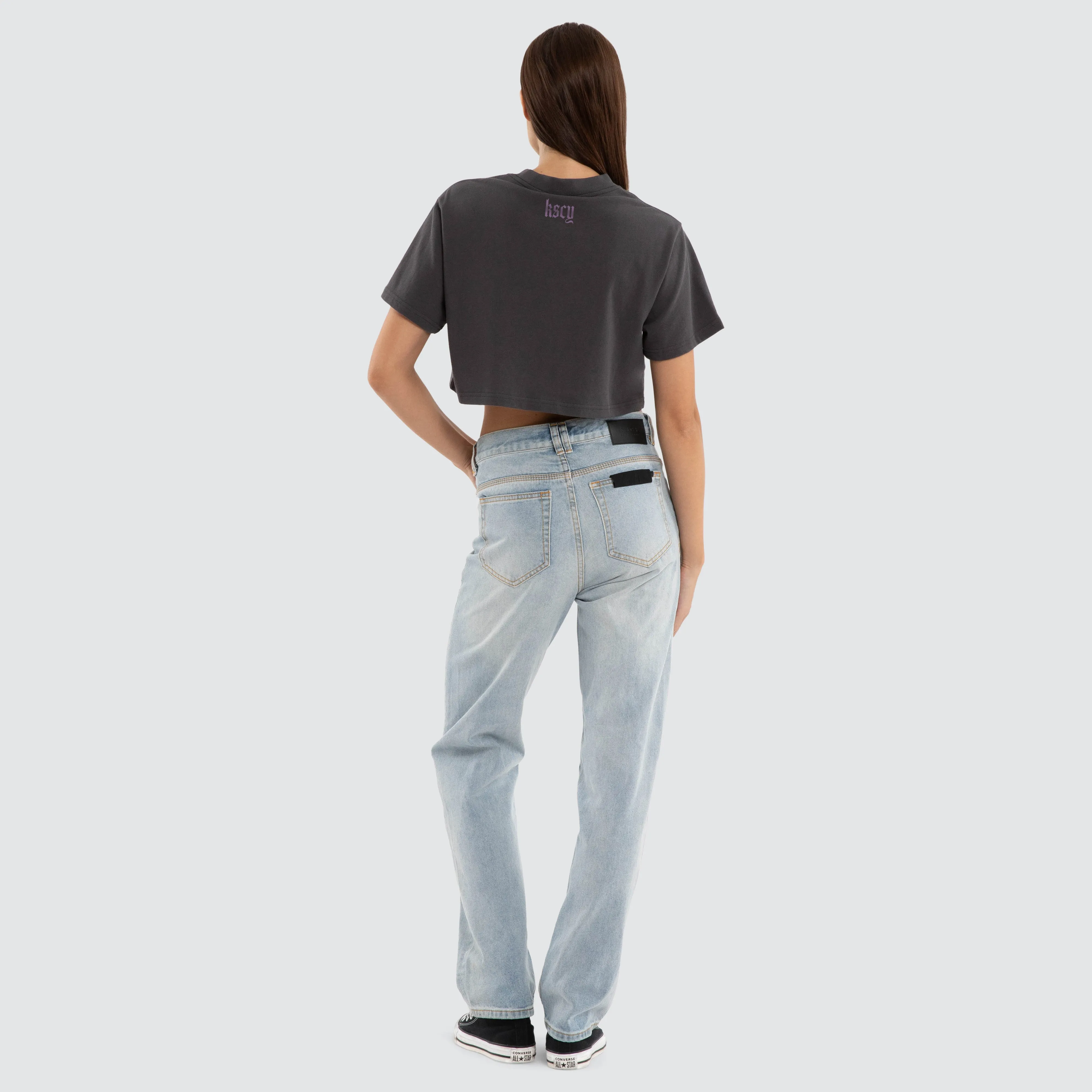 Elara Crop Tee Asphalt sold by Neverland product image thumbnail 2