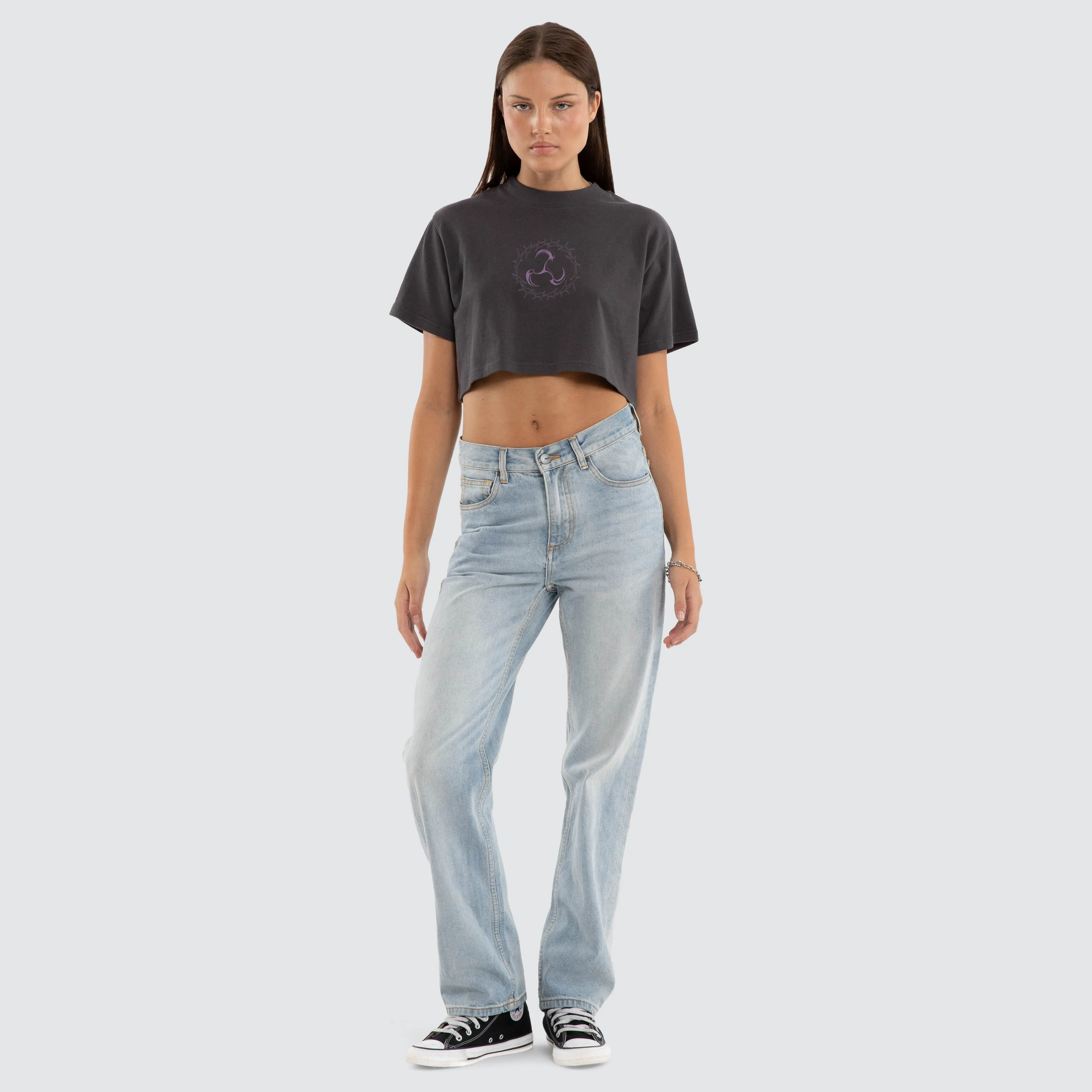 Elara Crop Tee Asphalt sold by Neverland product image thumbnail 3