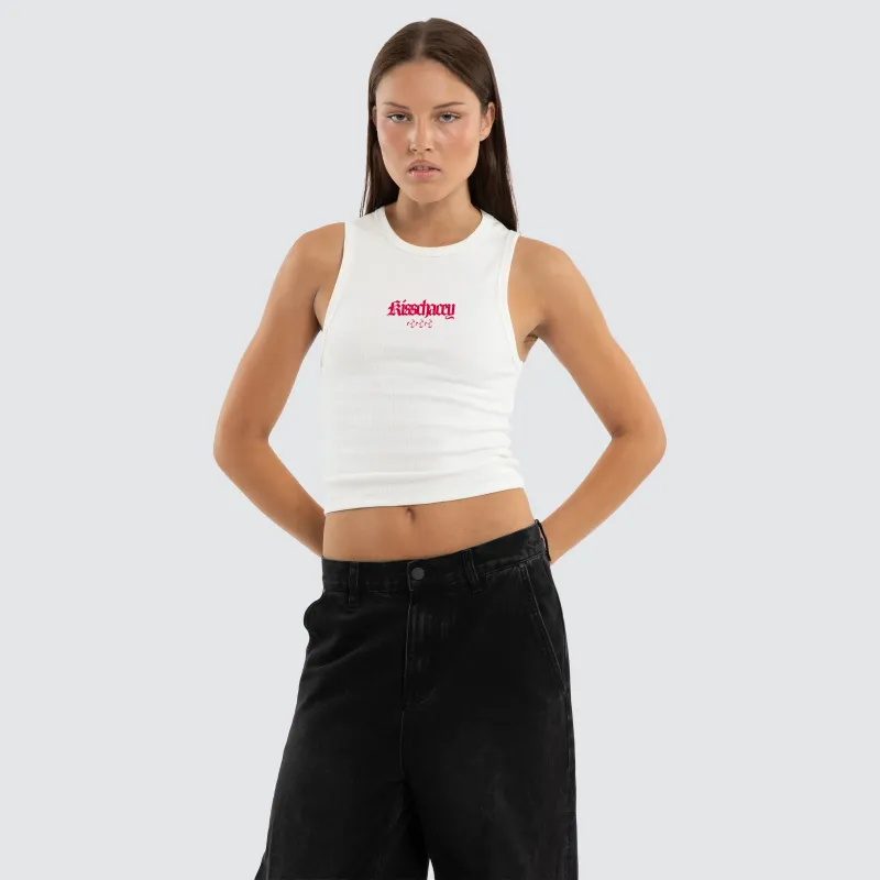 Astrid Rib Tank Natural White made by Neverland