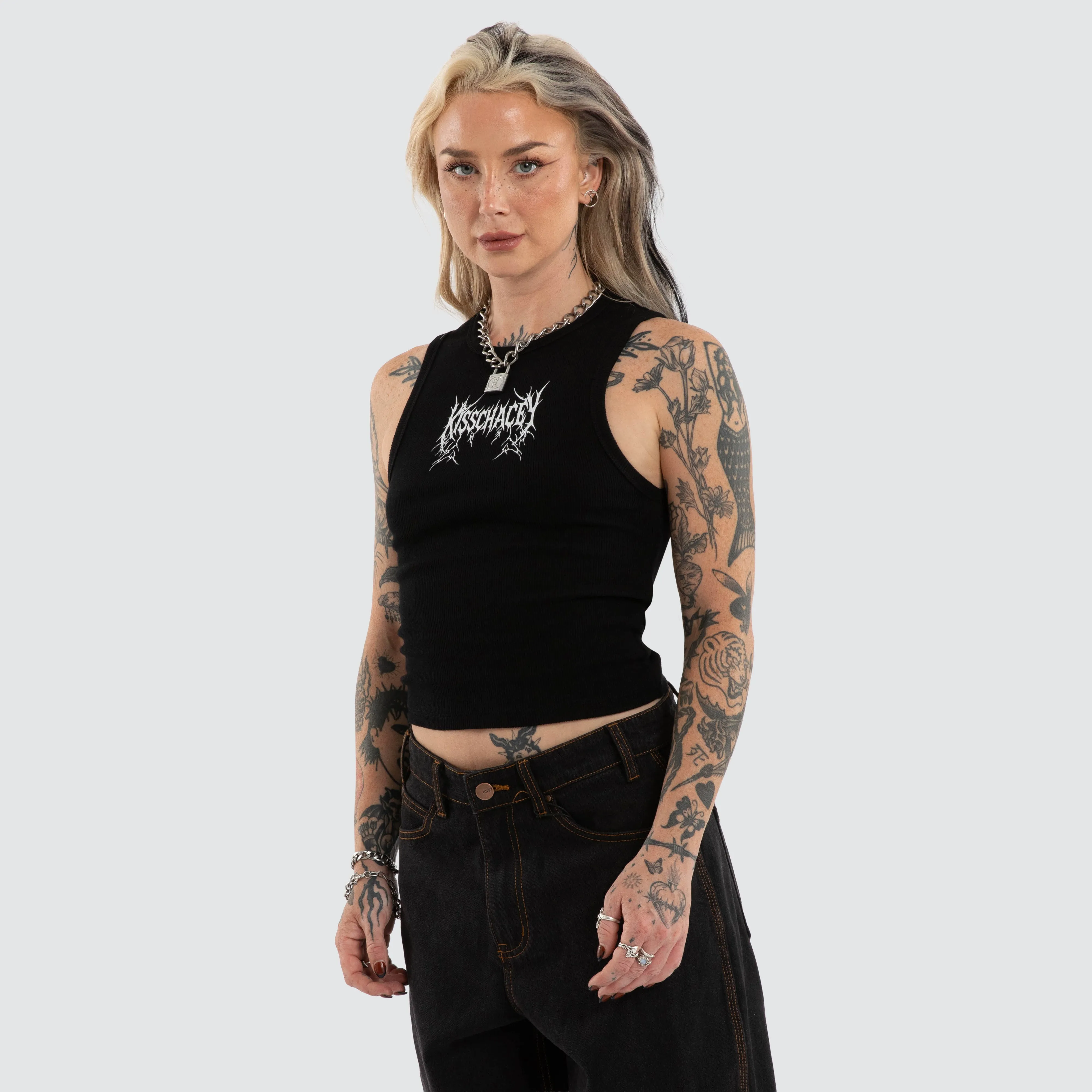 Iris Rib Tank Jet Black sold by Neverland product image thumbnail 4