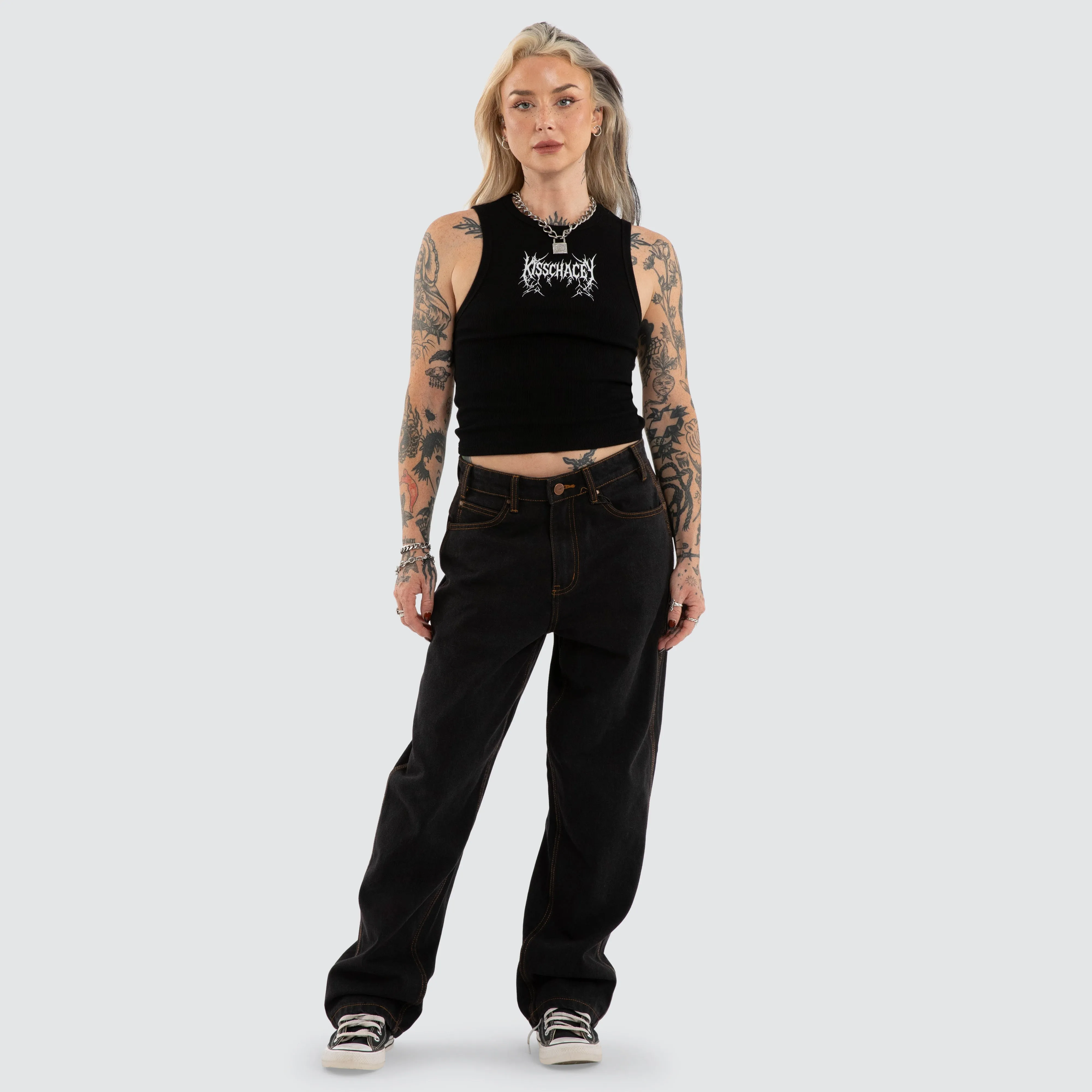 Iris Rib Tank Jet Black sold by Neverland product image thumbnail 3