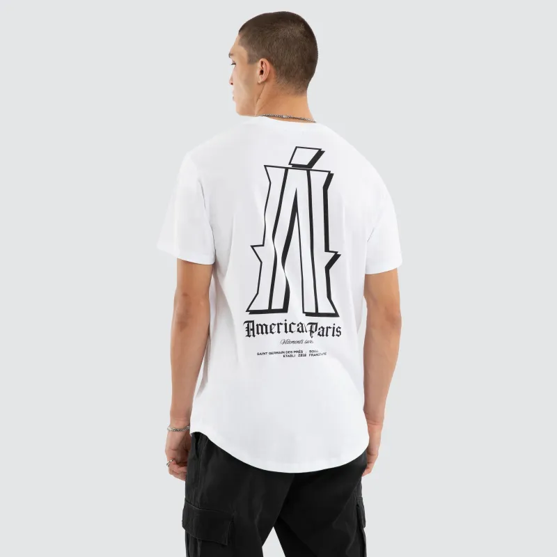 Pressure Dual Curved Tee Optical White made by Neverland