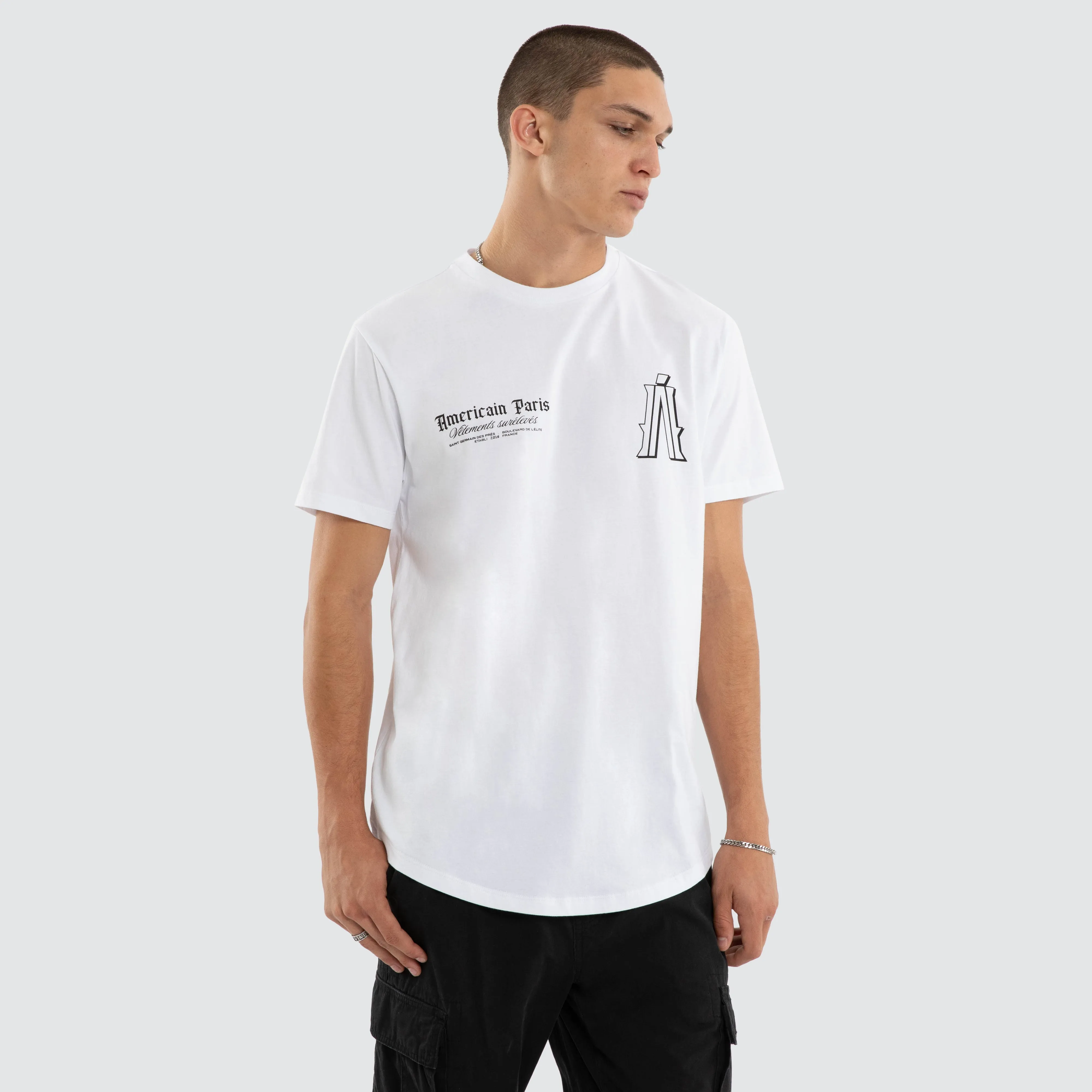 Pressure Dual Curved Tee Optical White sold by Neverland product image thumbnail 3