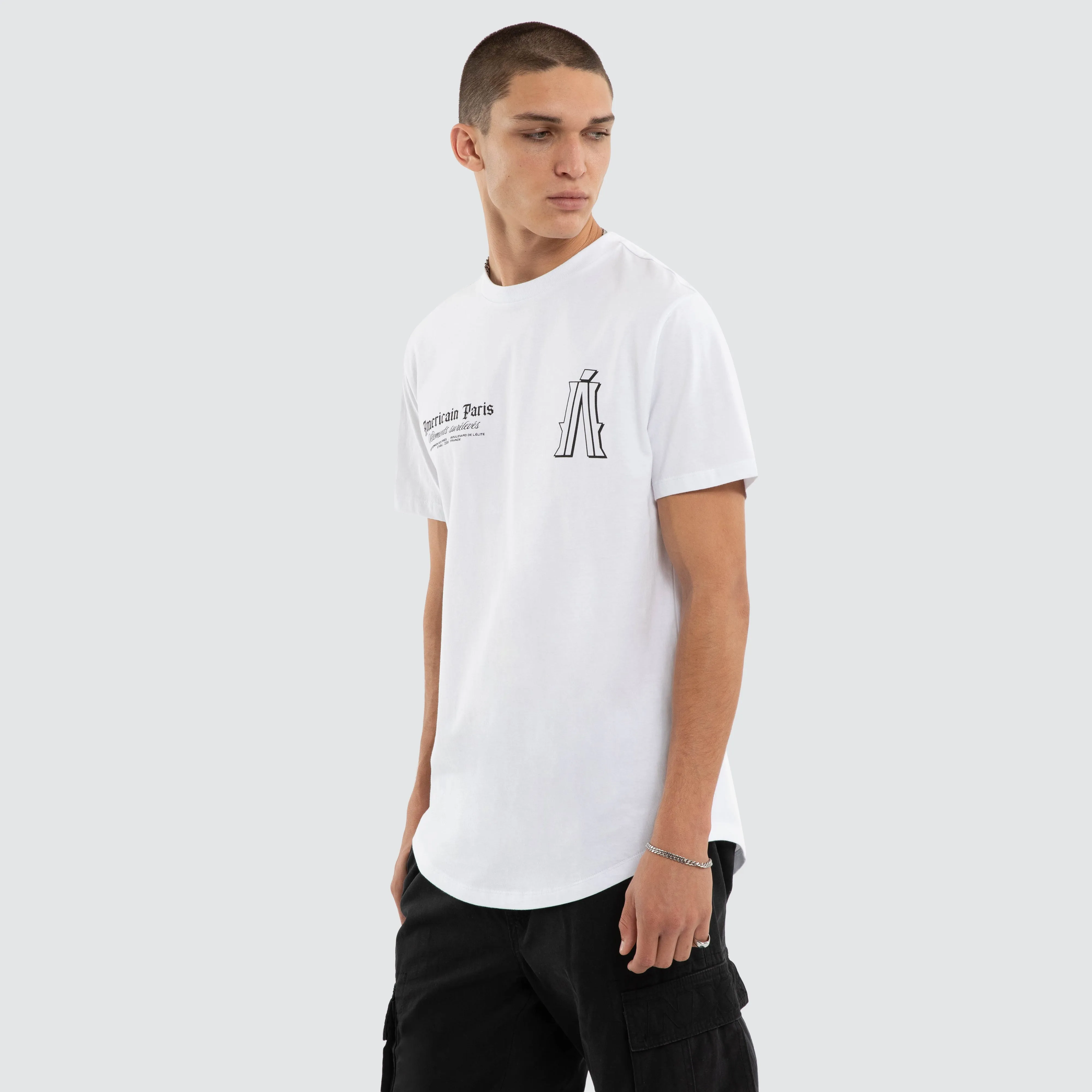 Pressure Dual Curved Tee Optical White sold by Neverland product image thumbnail 5