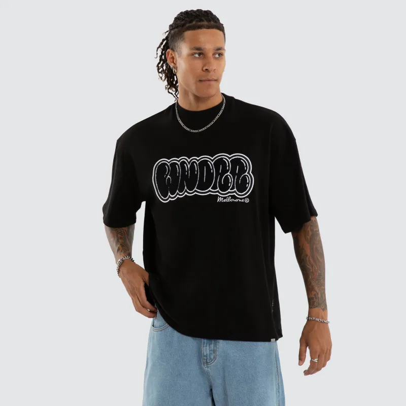 Blissed Heavyweight Tee Black made by Neverland