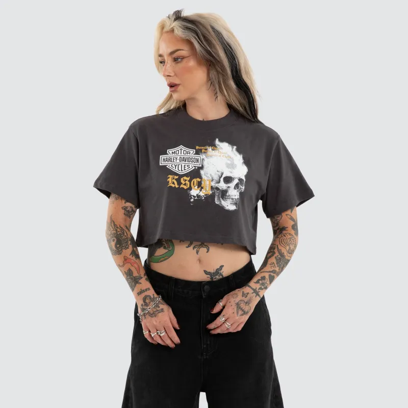 Engine Crop Tee Asphalt made by Neverland