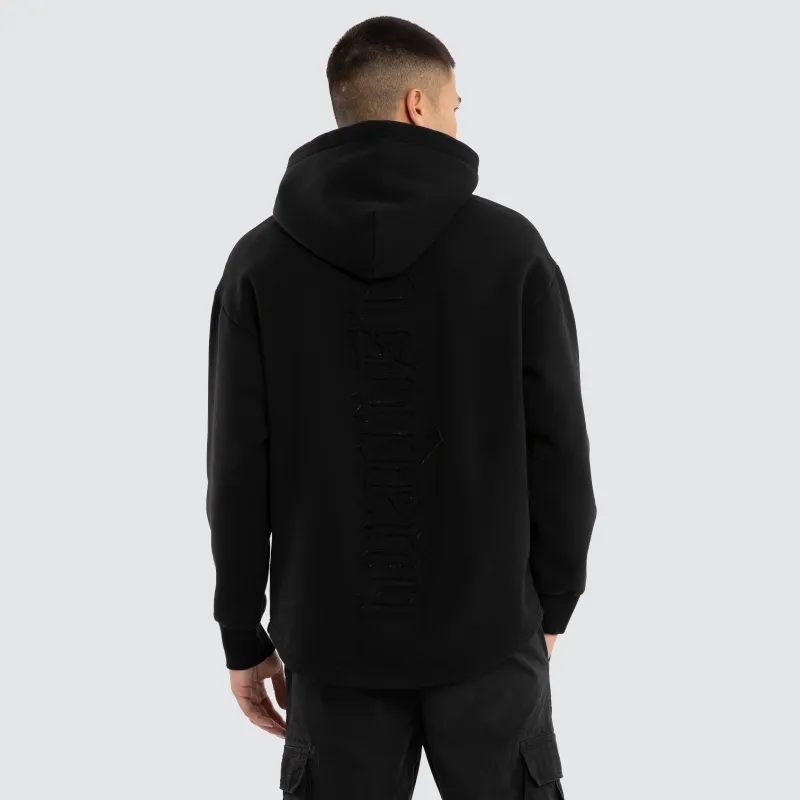 Supreme Relaxed Curved Hoodie Jet Black sold by Neverland