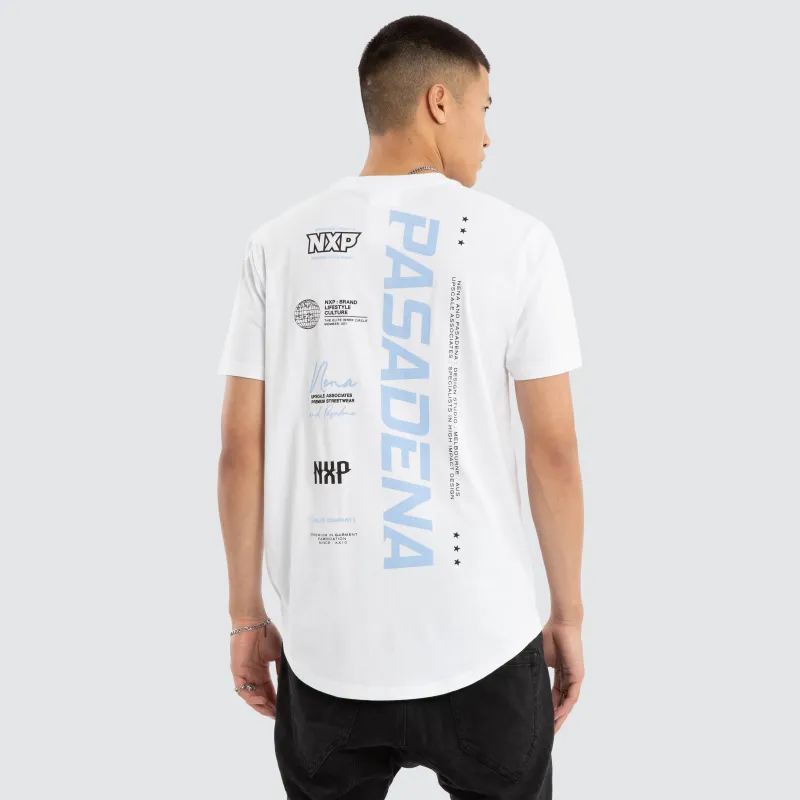 Unified Dual Curved Tee Optical White sold by Neverland