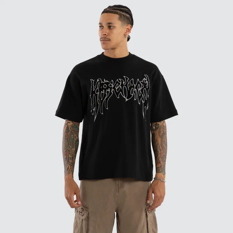 Scyth Loopback Street Tee Jet Black made by Neverland