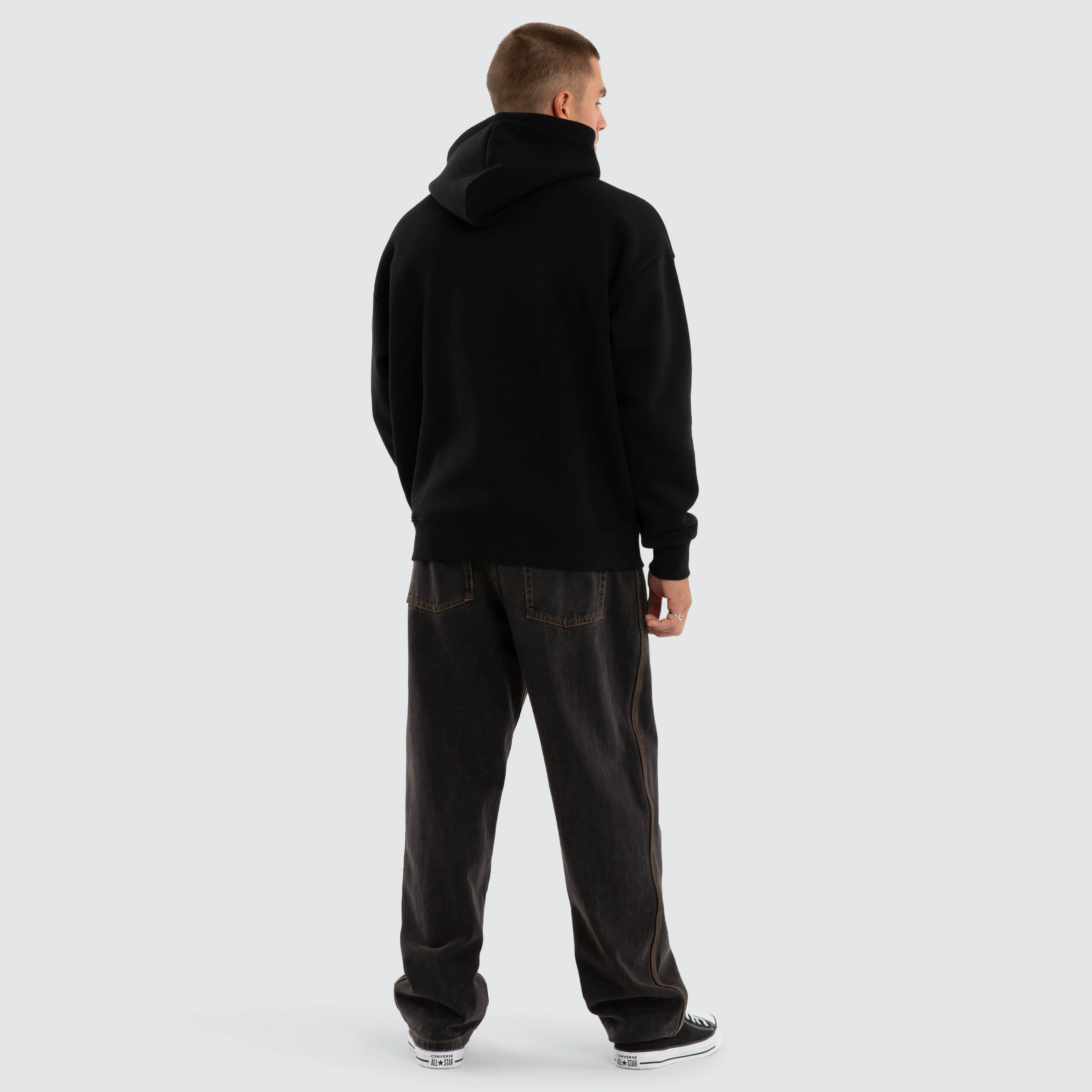 Retreat Oversized Hoodie Jet Black sold by Neverland product image thumbnail 2